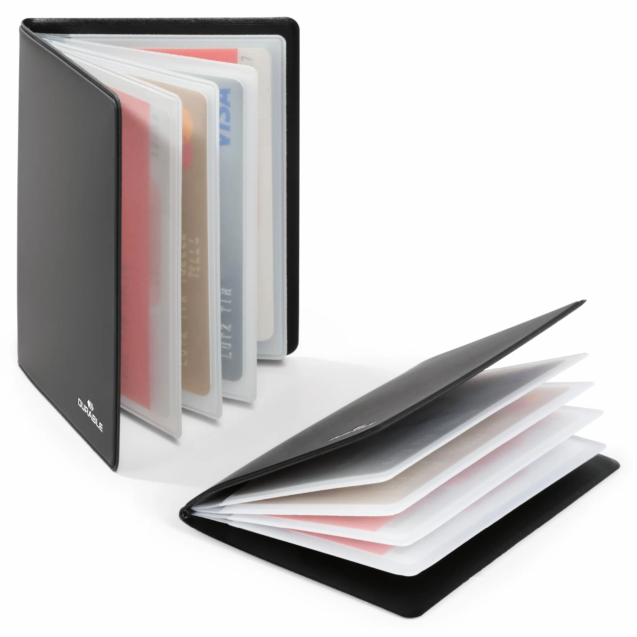 Durable 230958 Etui na karty kredytowe (z ochroną RFID, na 8 kart), kolor czarny.