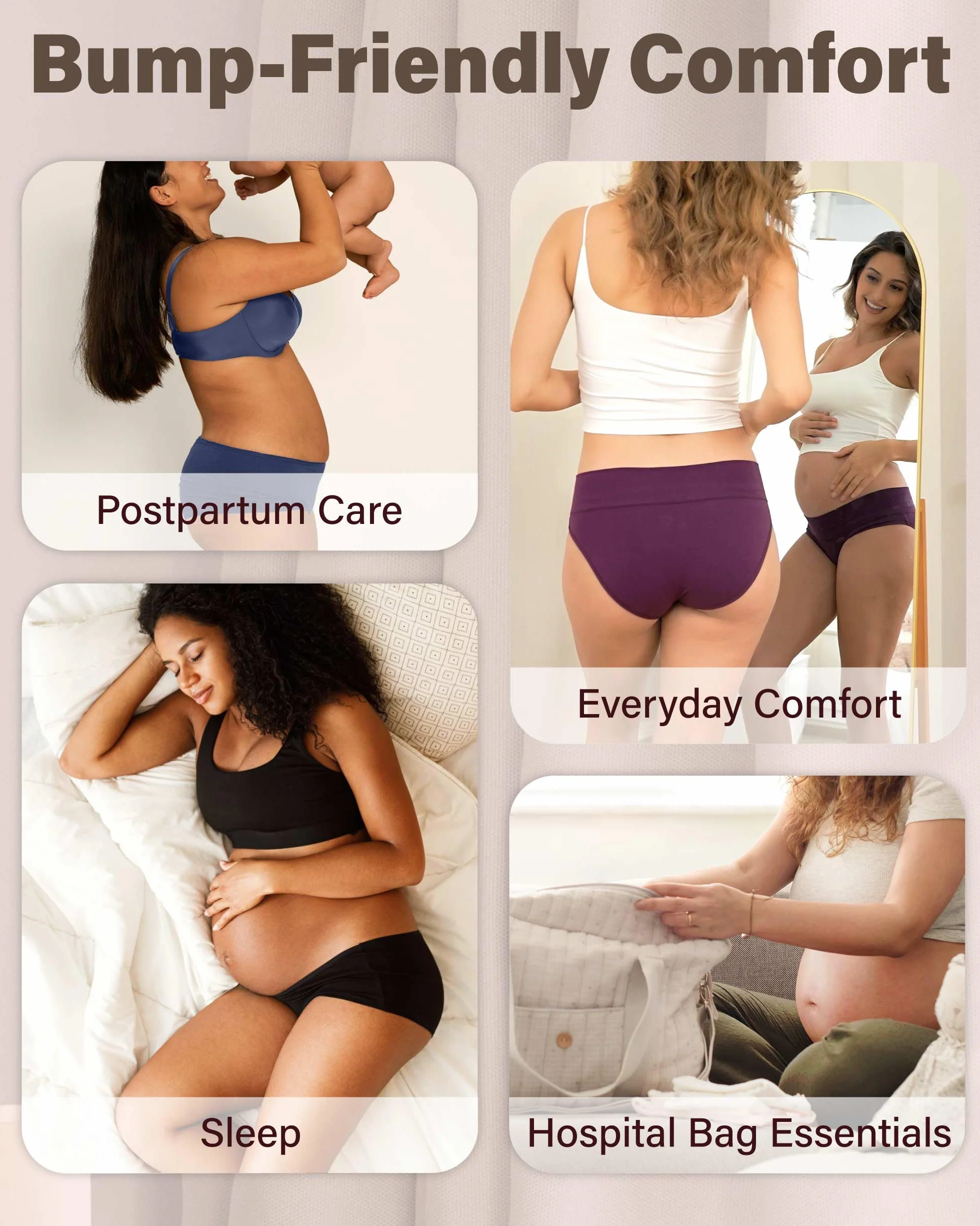 Intimate Portal Foldable Bielizna Ciążowa Damska Pod Brzuch Bawełniane Majtki Ciążowe