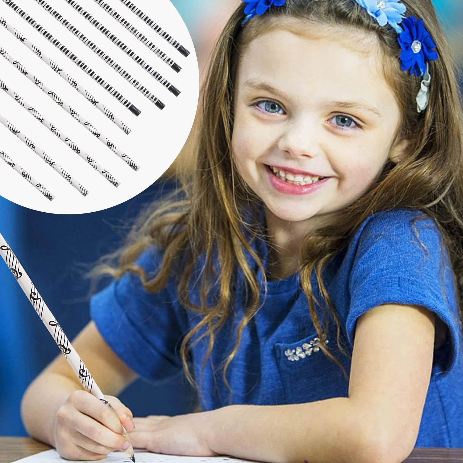 10 sztuk notatek fortepianowych kredki, elementy muzyczne artykuły pa, kreatywne ołówki, zabawne artykuły pa, artykuły pa studenckie.