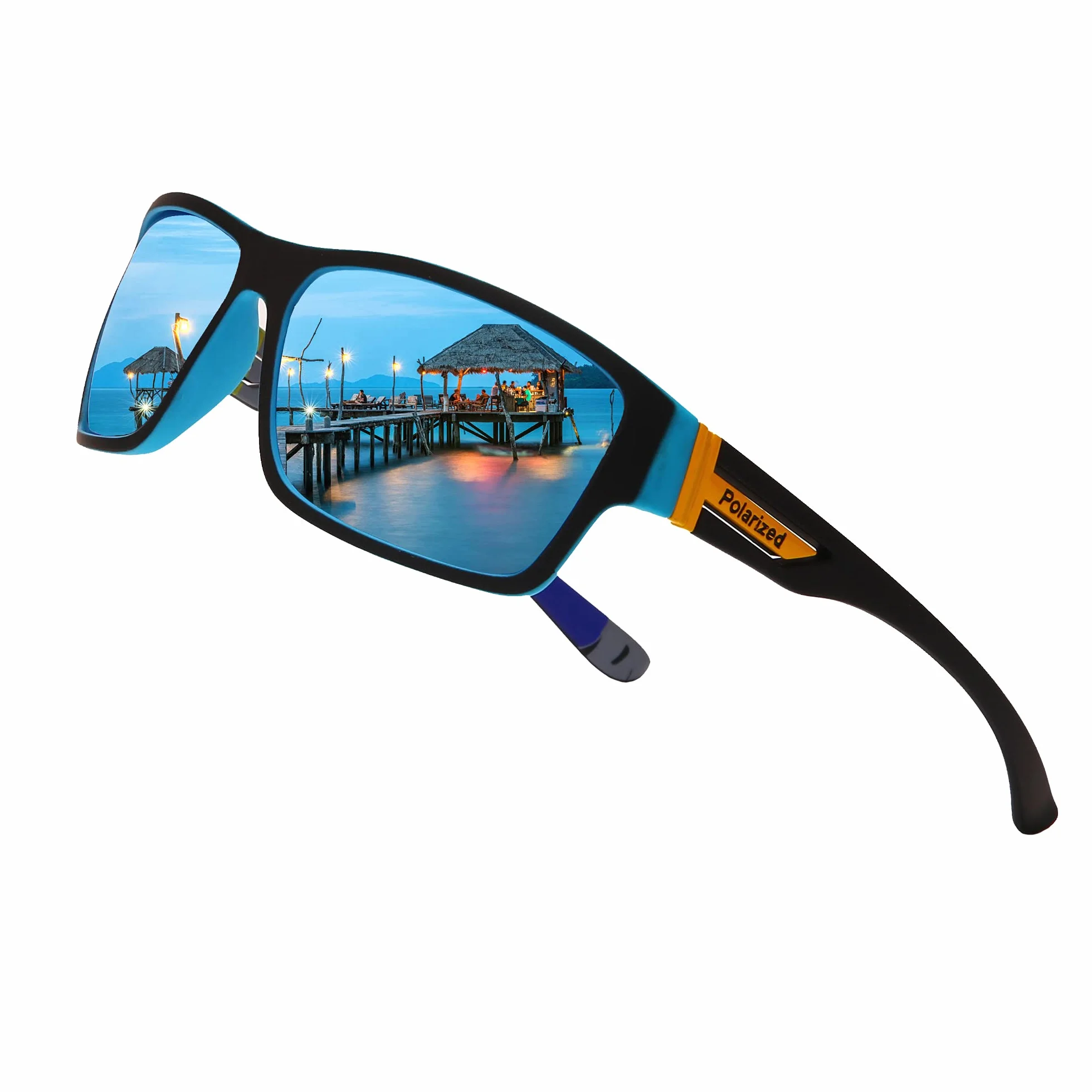 Long Keeper Polaryzowane sportowe okulary przeciwsłoneczne lekkie męskie damskie okulary przeciwsłoneczne do jazdy na rowerze do biegania wędkarstwa golfa jazdy na rowerze owijane wokół kwadratowych