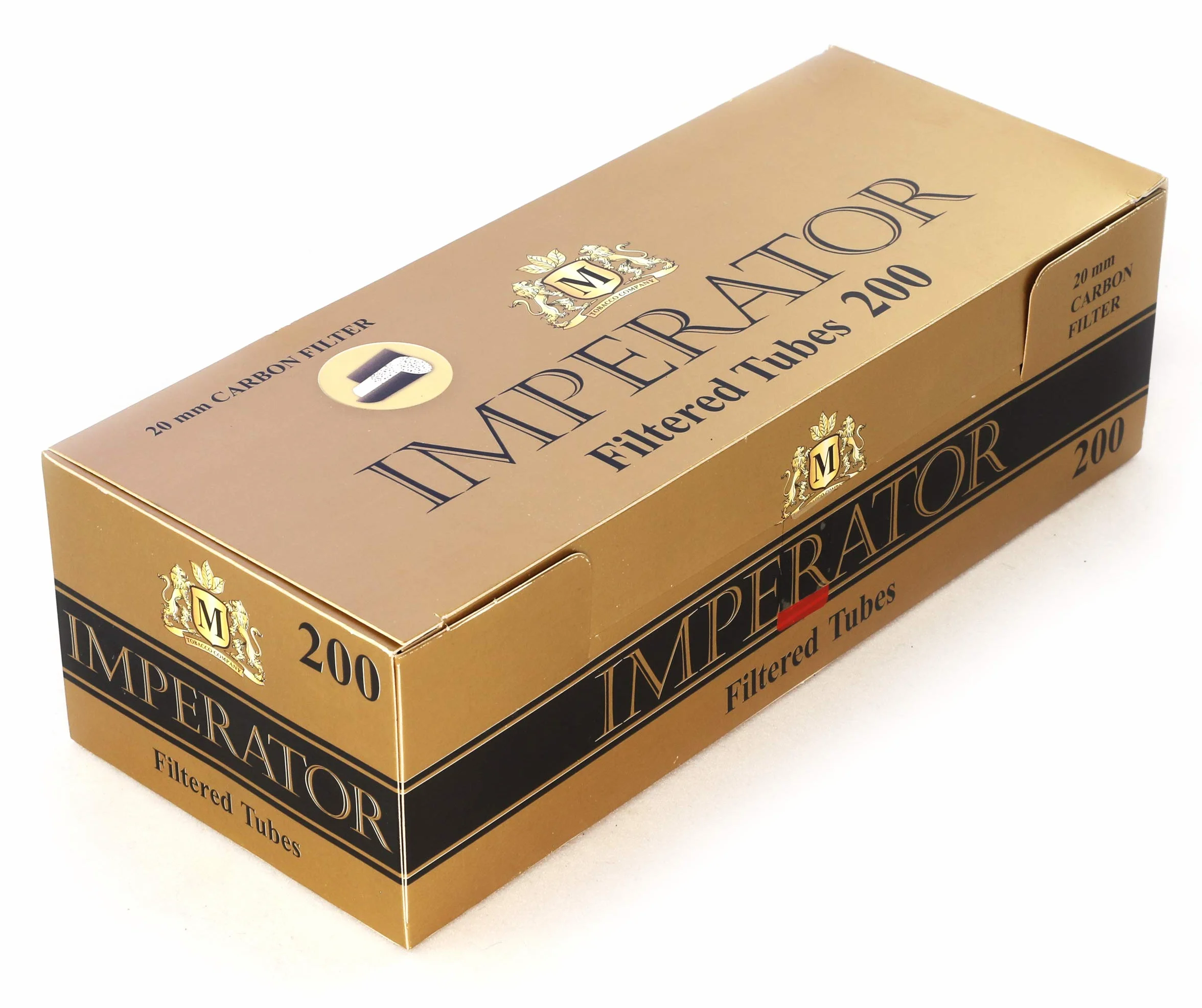 Imperator Węgiel 200 filtrowane rurki papierosowe kolor czarny - 1 pudełko z 200 tubkami