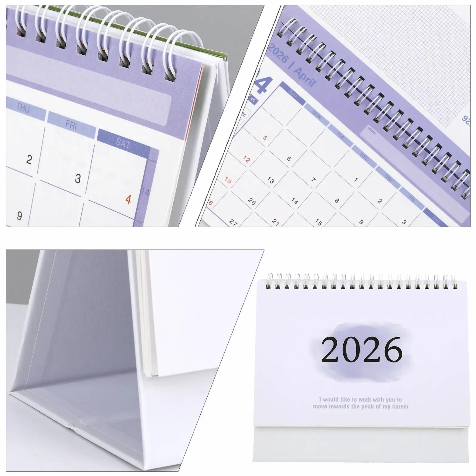 Kalendarz stołowy 2025/2026, 18-miesięczny kalendarz 2025/2026, od lipca 2025 do grudnia 2026, kalendarz stołowy 2025/2026, odpowiedni dla studentów, nauczycieli, pracowników biurka, fioletowy, 19 x