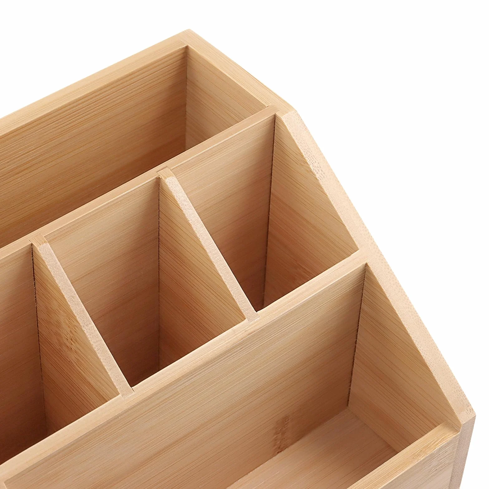 SINJEUN Drewniany organizer na biurko, organizer biurowy z szufladą i uchwytem na długopisy, bambusowy pojemnik na długopisy, półka na biurko, 24,5 x 15 x 11 cm