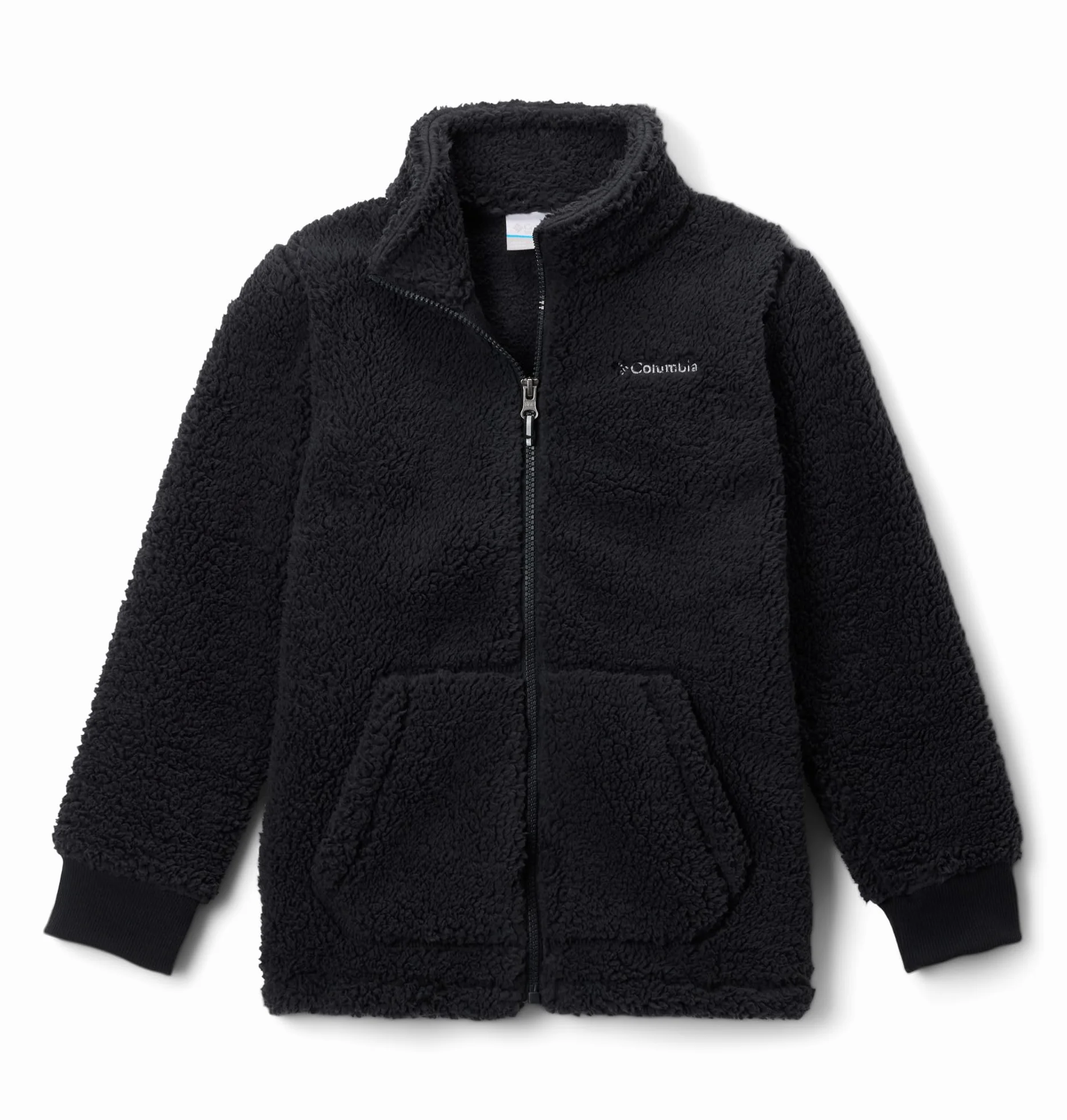 Columbia Youth Boys Rugged Ridge 2 Sherpa zamek błyskawiczny na całej długości, polar Sherpa, czarny, S