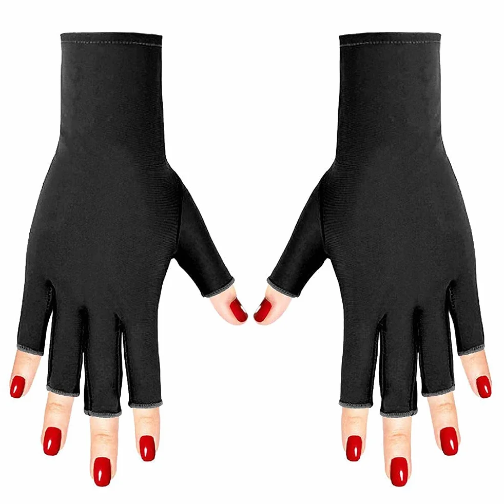 1 para rękawiczka z gwoździami, 20 x 8 cm, damskie uv, do manicure i ochrony przed promieniowaniem UV, prezent świąteczny dla kobiet, idealne do jazdy na rowerze