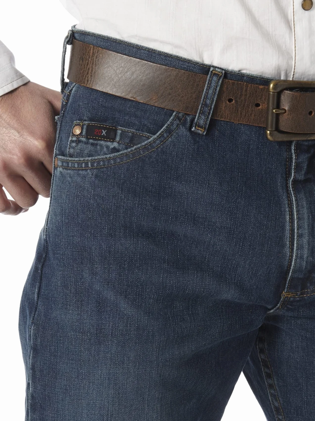 Wrangler 47MWZ Premium Performance Jeansy męskie o kroju cowboy cut, regular fit, prane wstępnie (Prewashed)