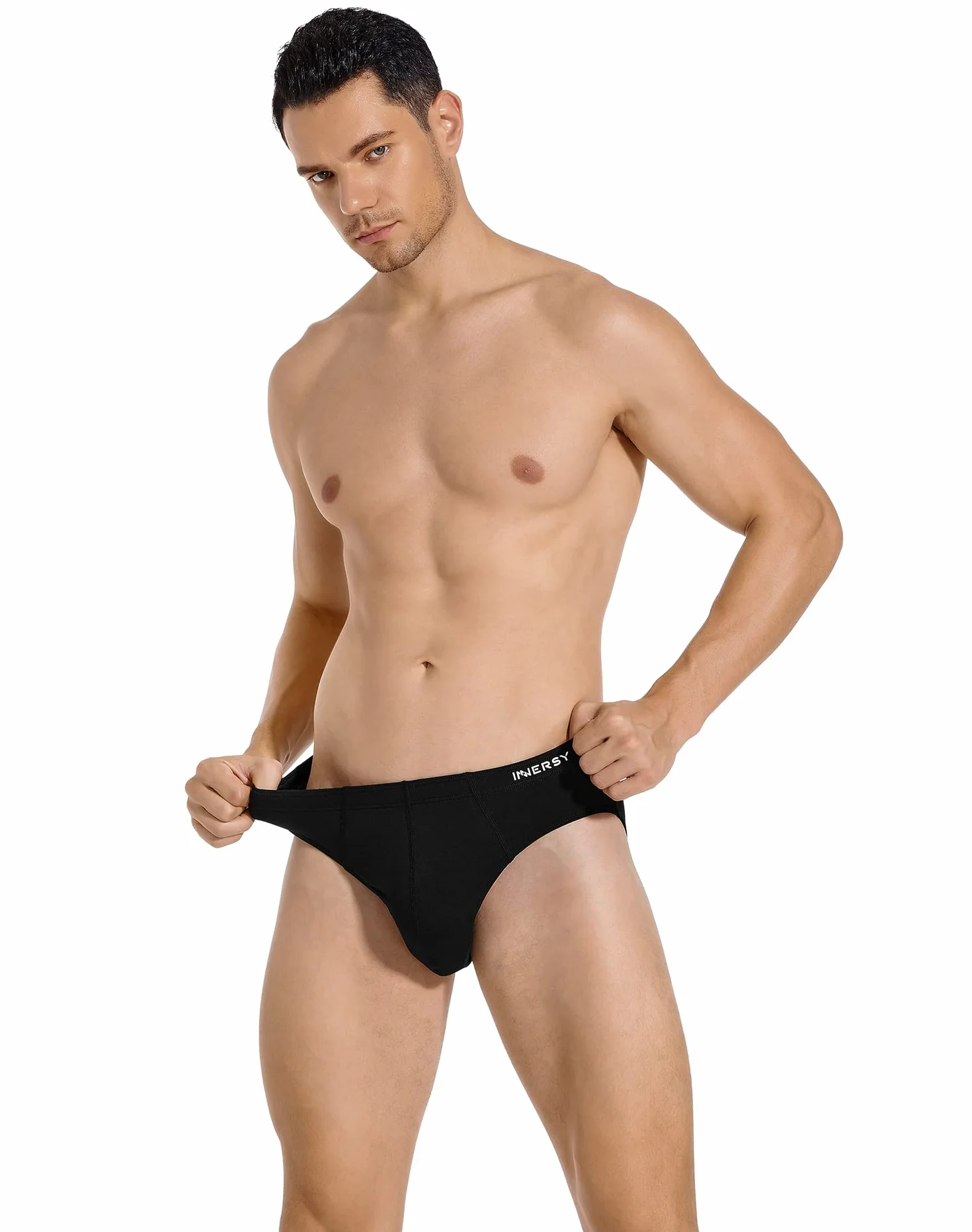 INNERSY Majtki męskie, miękkie majtki, oddychające, sportowe, basic, 4 sztuki w opakowaniu