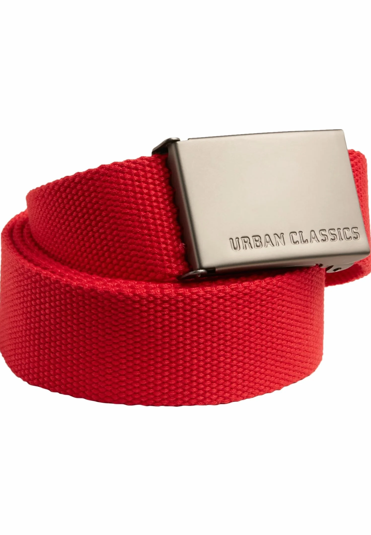 Urban Classics Uniseks Canvas Belt TB305 Pasek, Czerwony, 3,8 cm