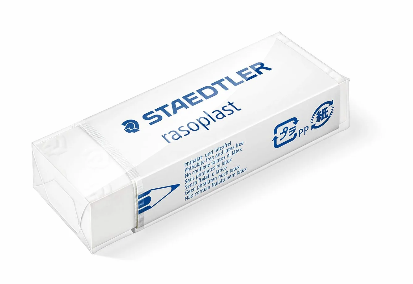 Staedtler 526B20BK3PST Gumka do Mazania, Biały, 65 x 13 x 23 mm, 3 sztuki w blistrze, 1 sztuka gratis
