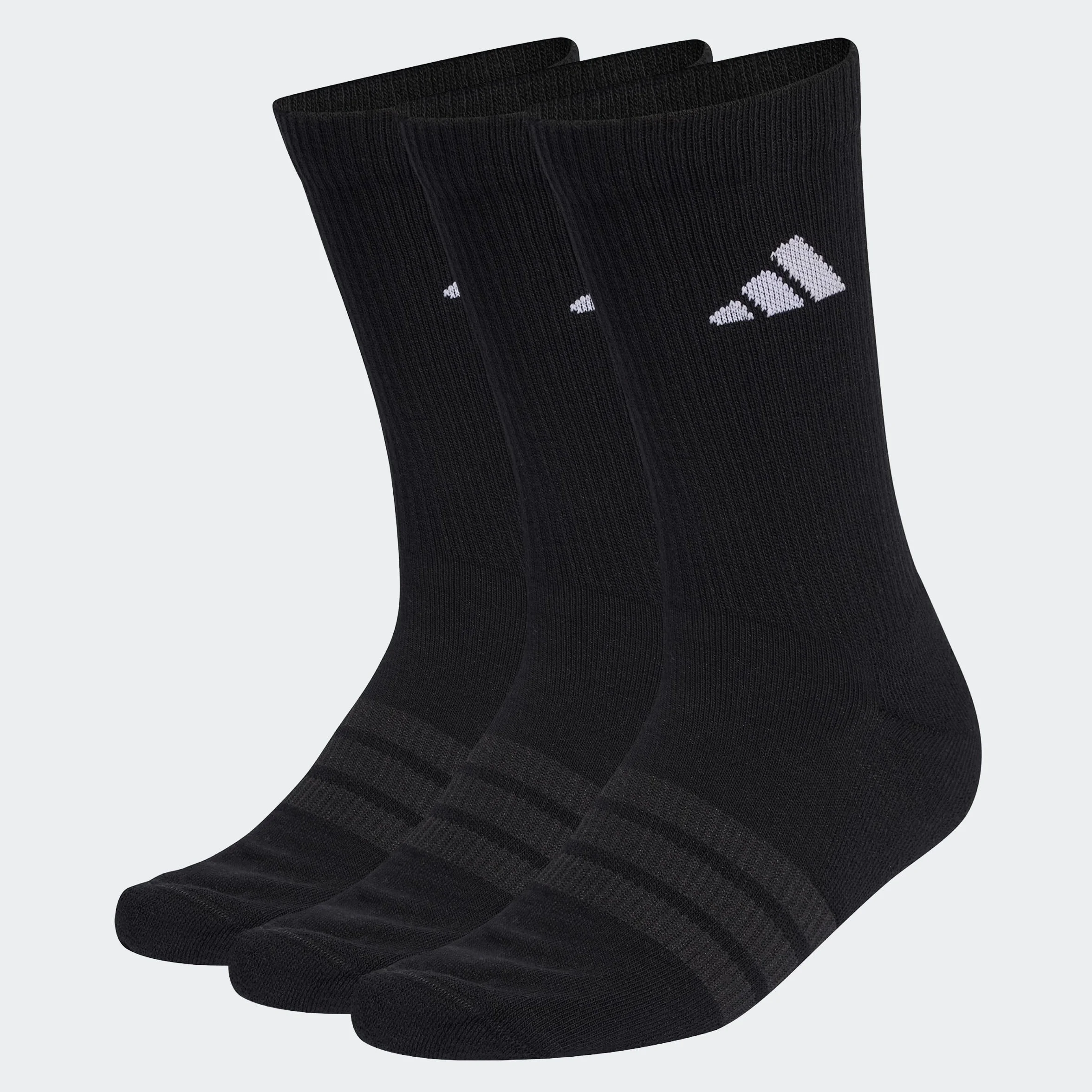 adidas Uniseks Cushioned Sportswear Crew Socks 3 Pair Pack, black/black/white, 37-40