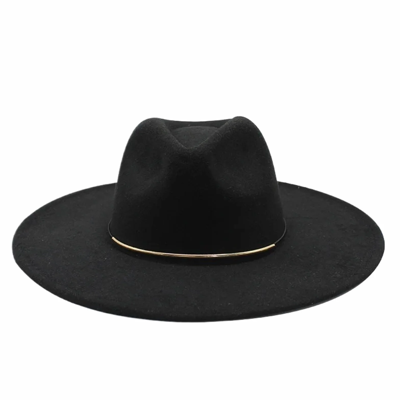 1 szt. Rozmiar 56-59CM Smiple kobiety duża krawędź wełniany kapelusz Fedora zimowa jesień elegancka dama Floppy Cloche czapki jazzowe