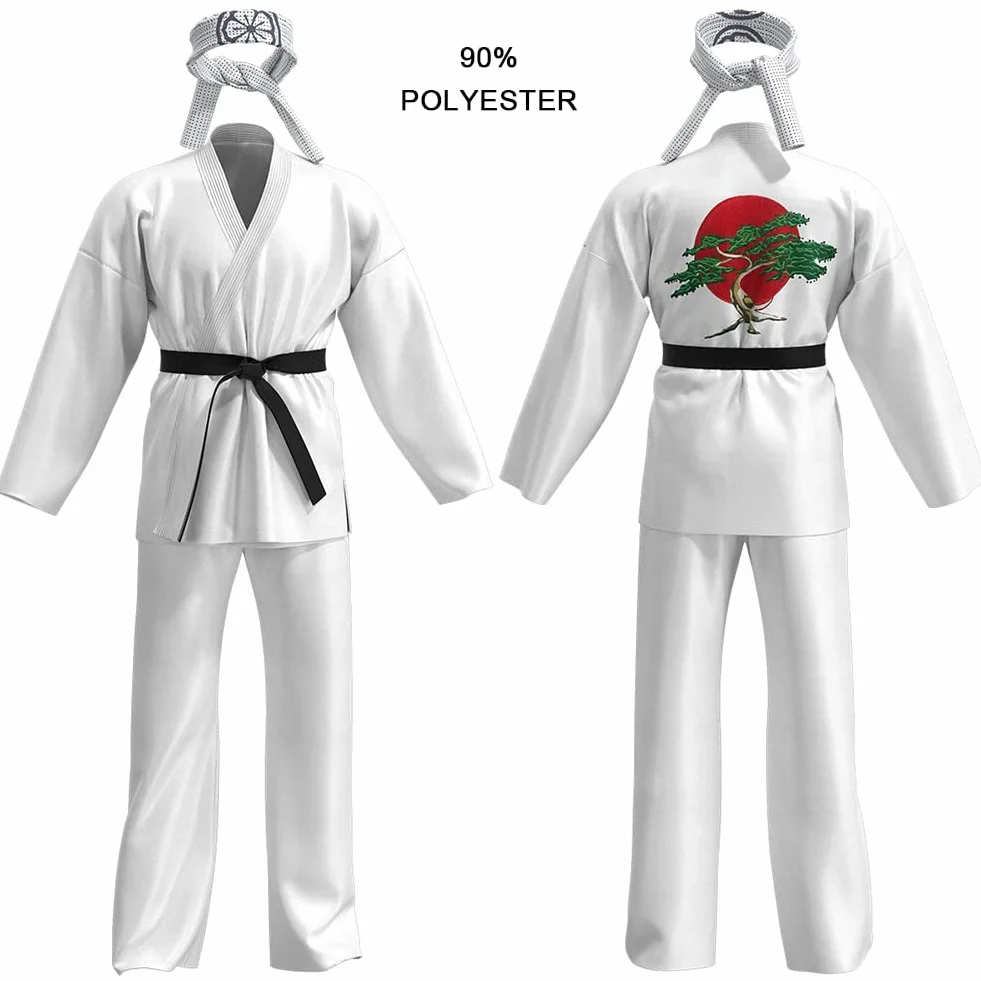 Strój do karate dla dzieci, dziewczynek, wygodny, profesjonalny strój do judo, dla chłopców, dekolt w serek, taekwondo, strój z paskiem