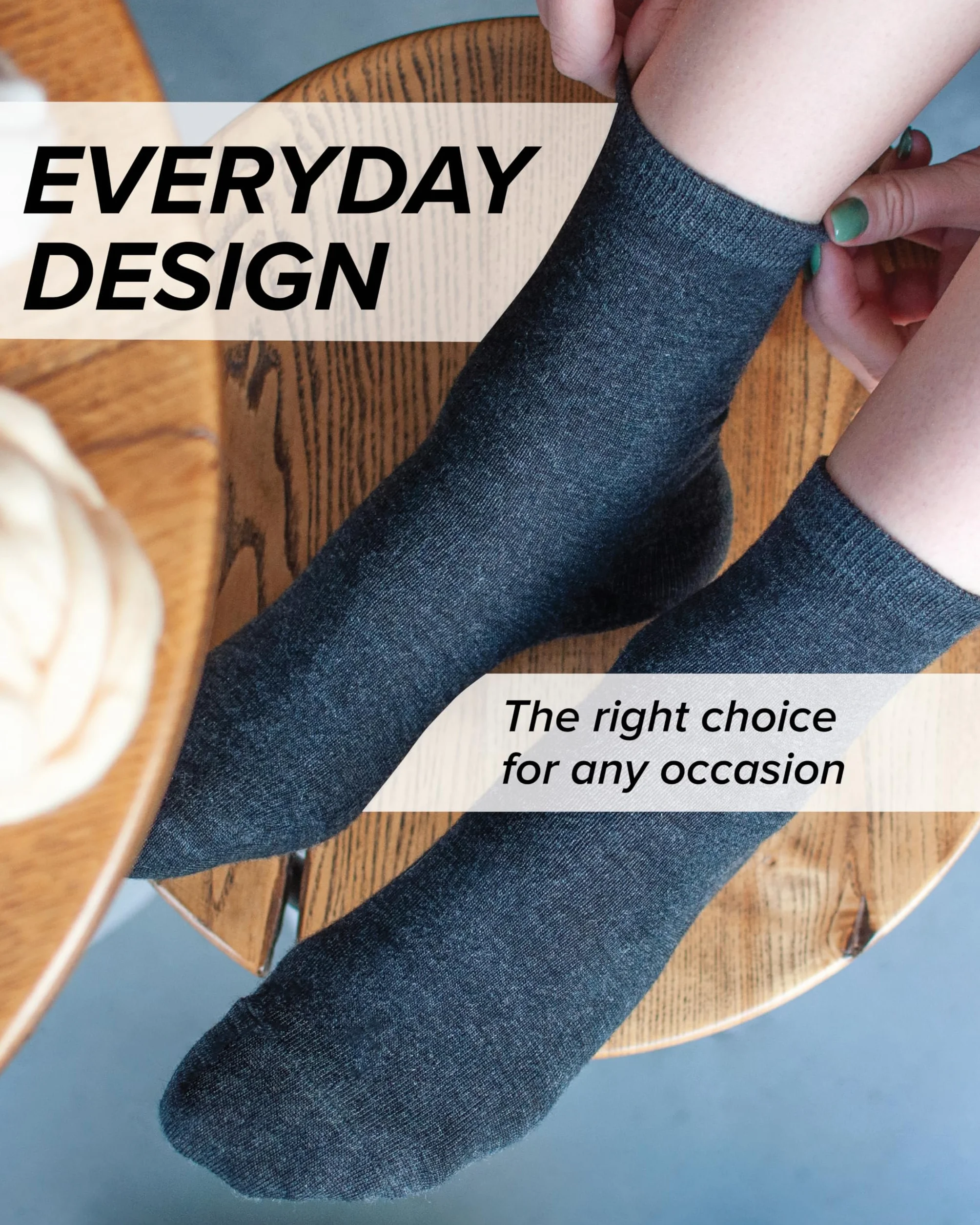 VITSOCKS Skarpetki z WEŁNY MERINO 80% Ciepłe Damskie (3 PARY) Oddychające Miękkie