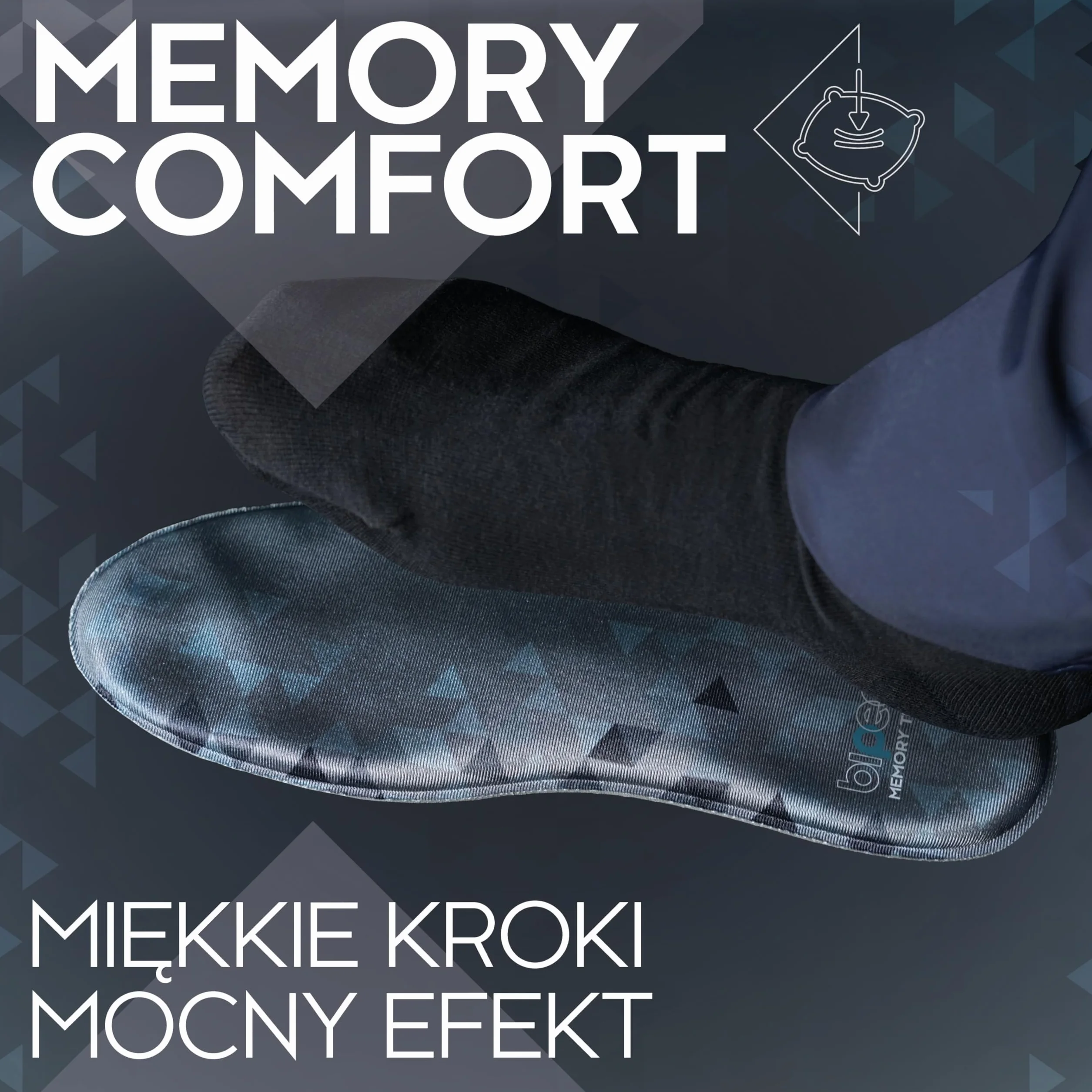 biped MEMORY TECH Wkładki z pianki memory – Miękkie i premium wkładki dla kobiet i mężczyzn – Do butów, trampek i botków – Na co dzień i do sportu z2934(43-44)
