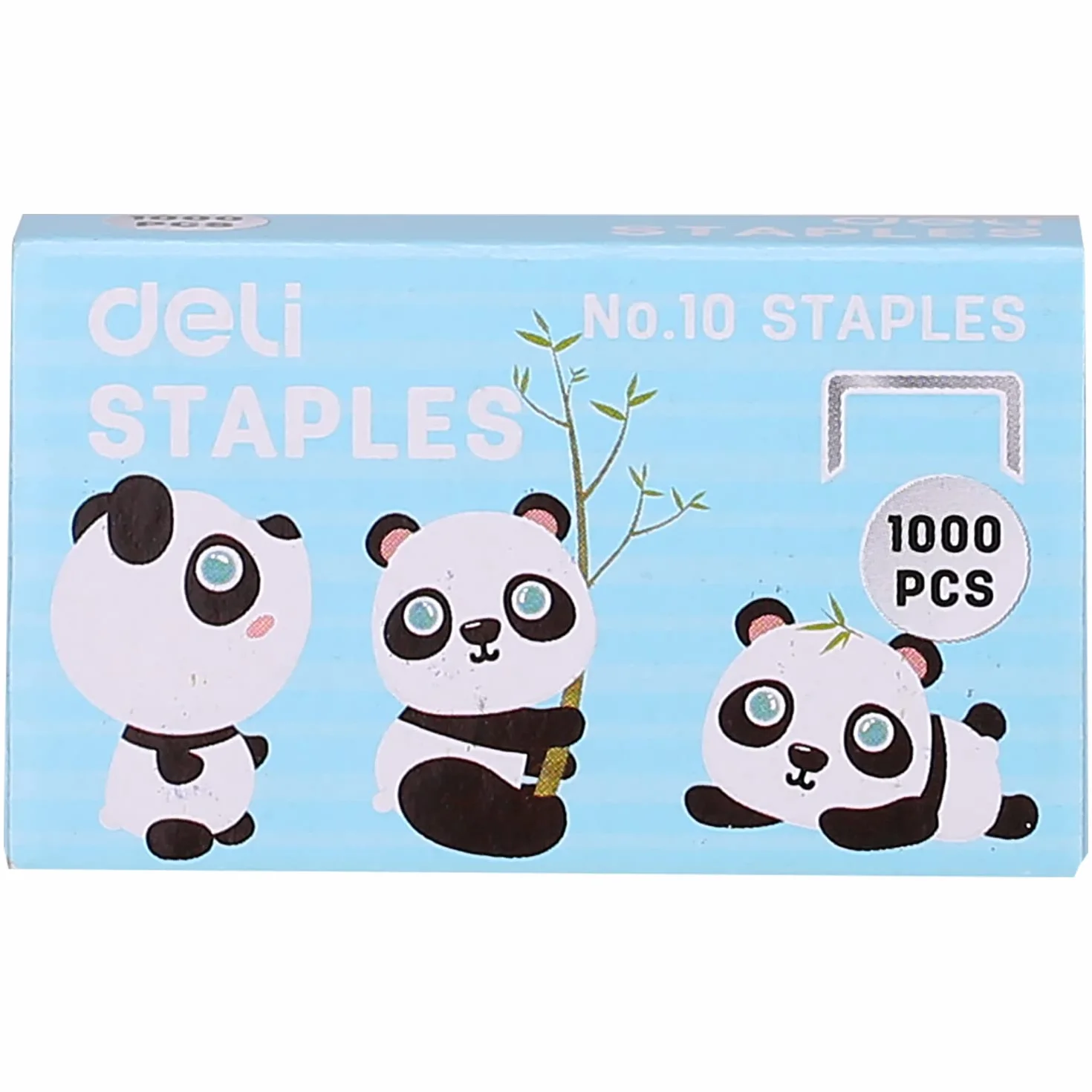 deli E0453 12 arkuszy zszywacz mini panda, czarny/biały