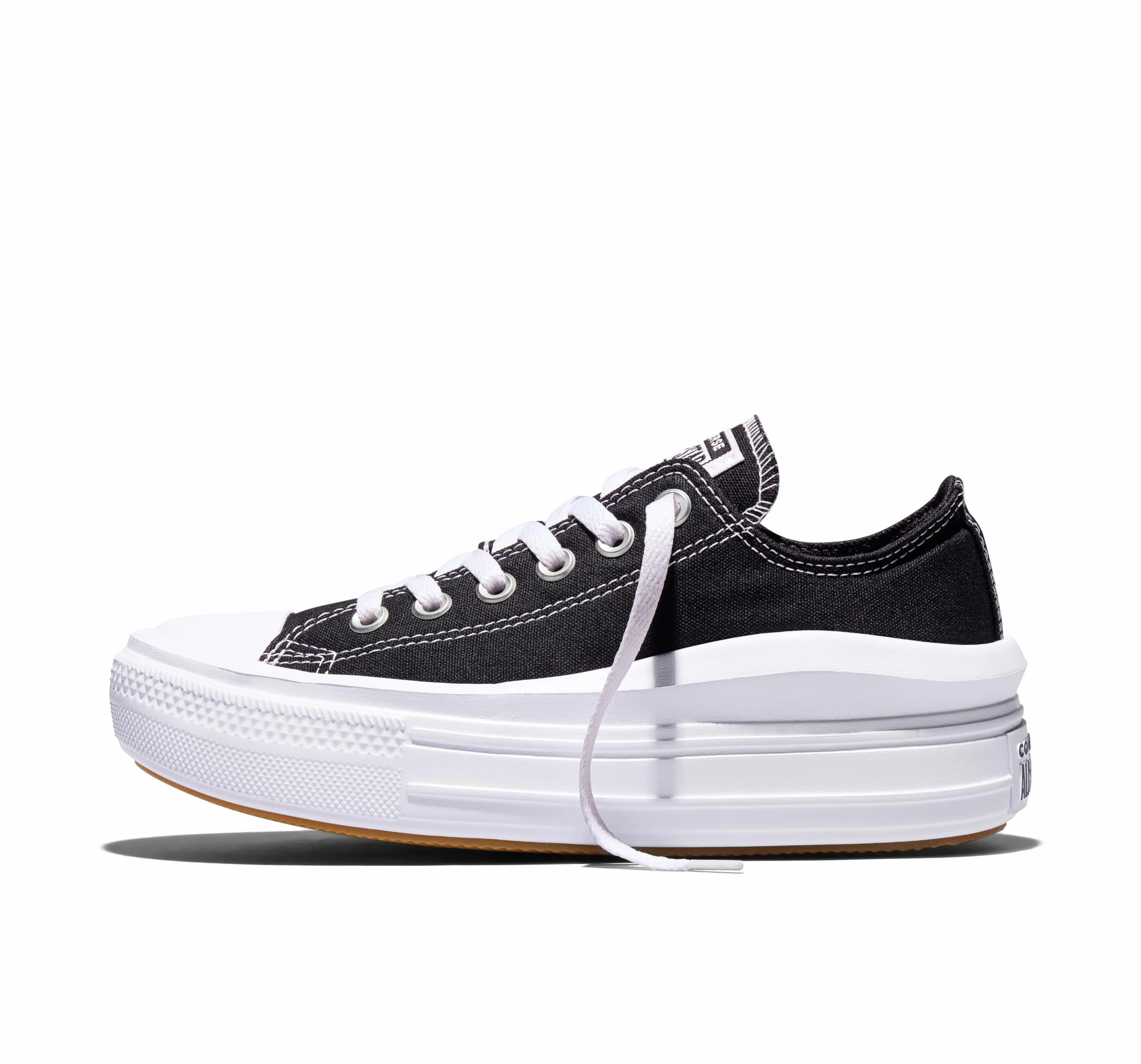 Converse Chuck Taylor All Star Move Canvas Color Ox Trampki Kobiety Czarny Trampki Niskie Shoes