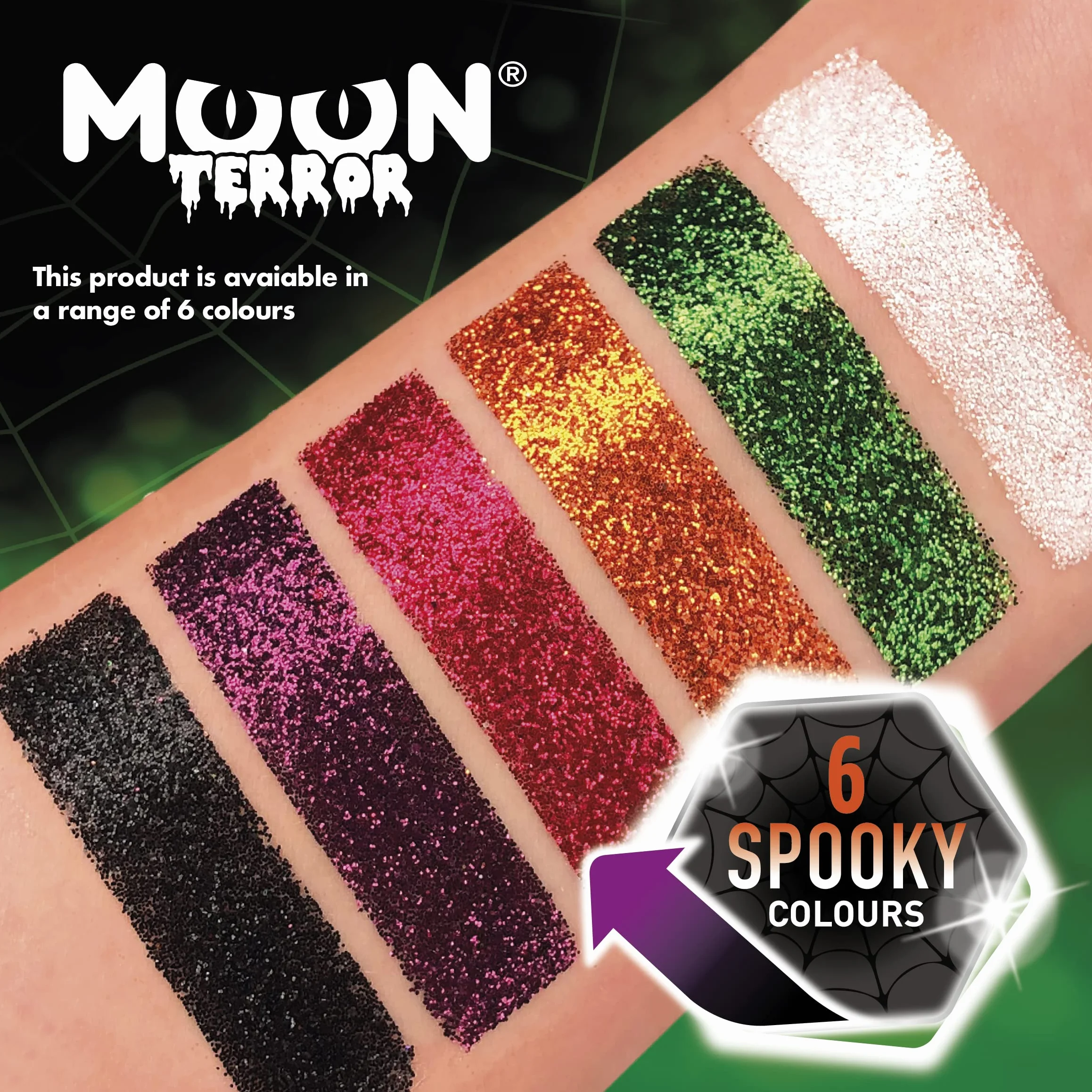 Halloween Glitter Shakers, Black, Single 5g