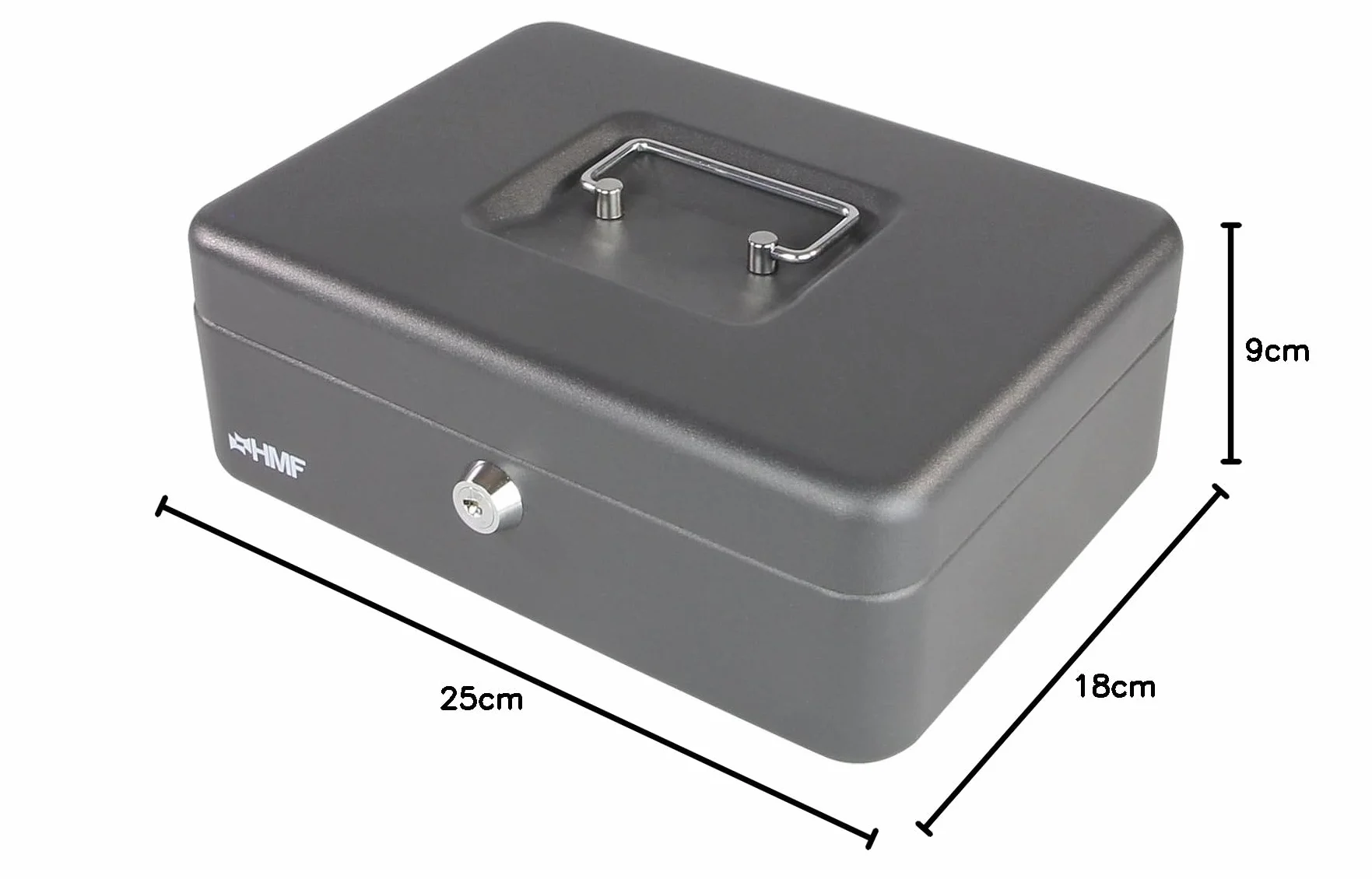 HMF 10125-02 kasetka na pieniądze 25 x 18 x 9,5 cm, czarna