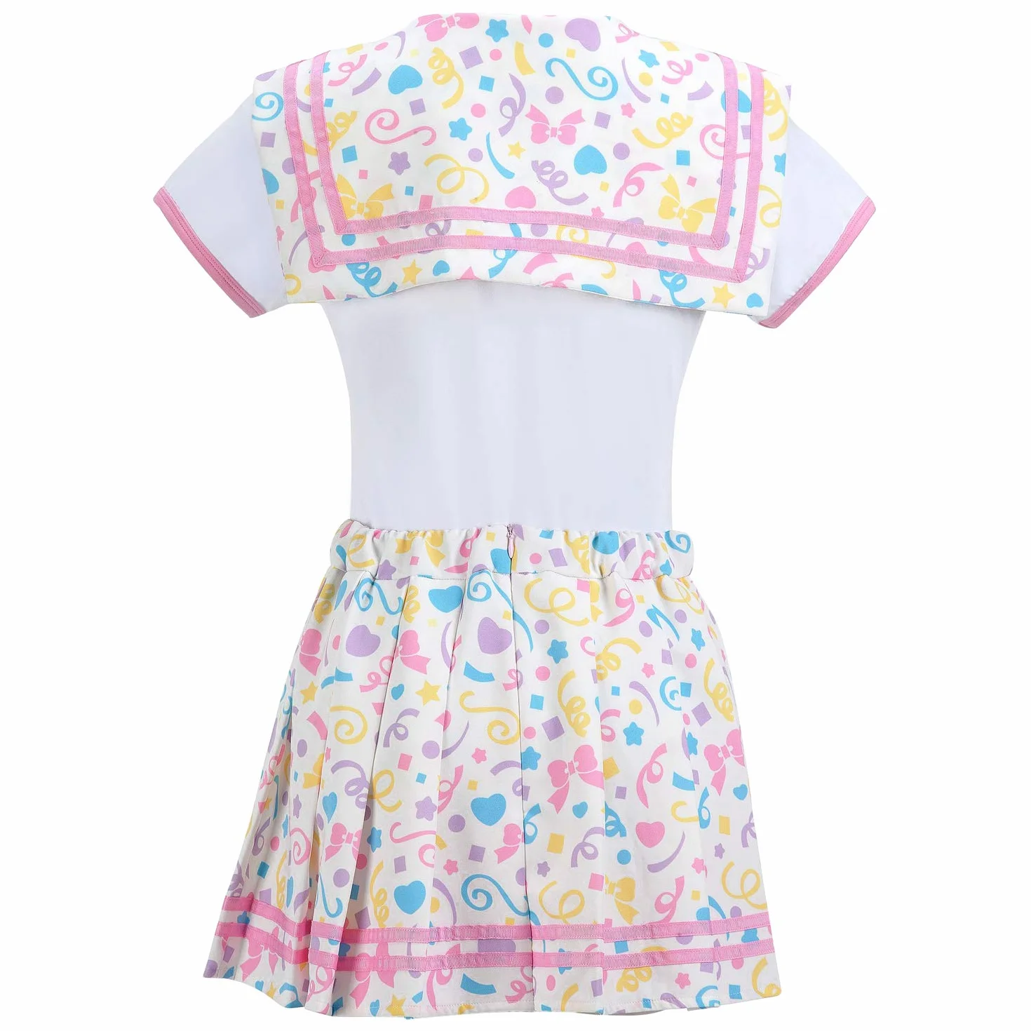 LittleForBig Bawełniany Romper Onesie Piżama Bodysuit - Klasyczny japoński komplet spódniczki Onesie dla dziewczynek w wieku szkolnym Kolor M