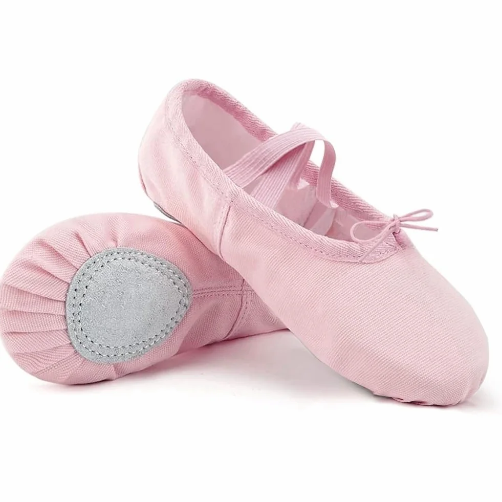 flintronic Klasyczne buty do tańca płótno, klasyczne buty do tańca, antypoślizgowe buty baleriny, buty do tańca, jednolita podeszwa, gimnastyka taniec kapcie dla dziewczynki kobiety