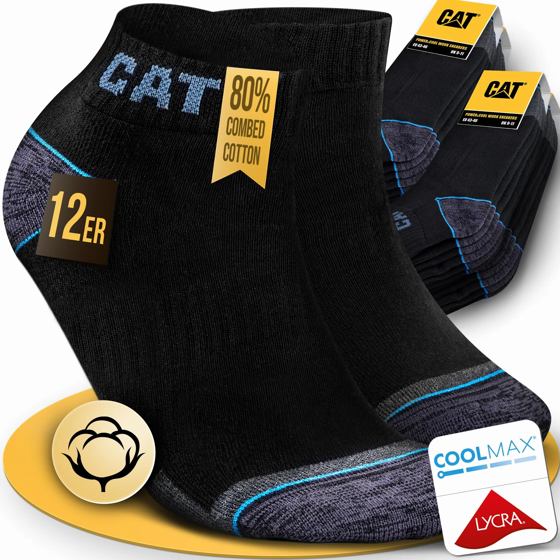 CAT CATERPILLAR POWER & COOL WORK SNEAKERS Skarpety robocze Sneakers, skarpety robocze, skarpety robocze, rozmiary 39-42, 43-46, 47-50