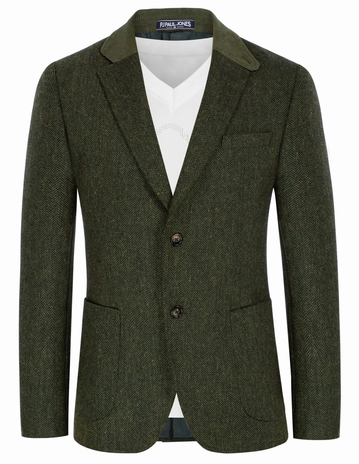 PaulJones męskie kurtki garniturowe, lekkie, proste, retro, na wesele, imprezę, 2 guziki, slim fit