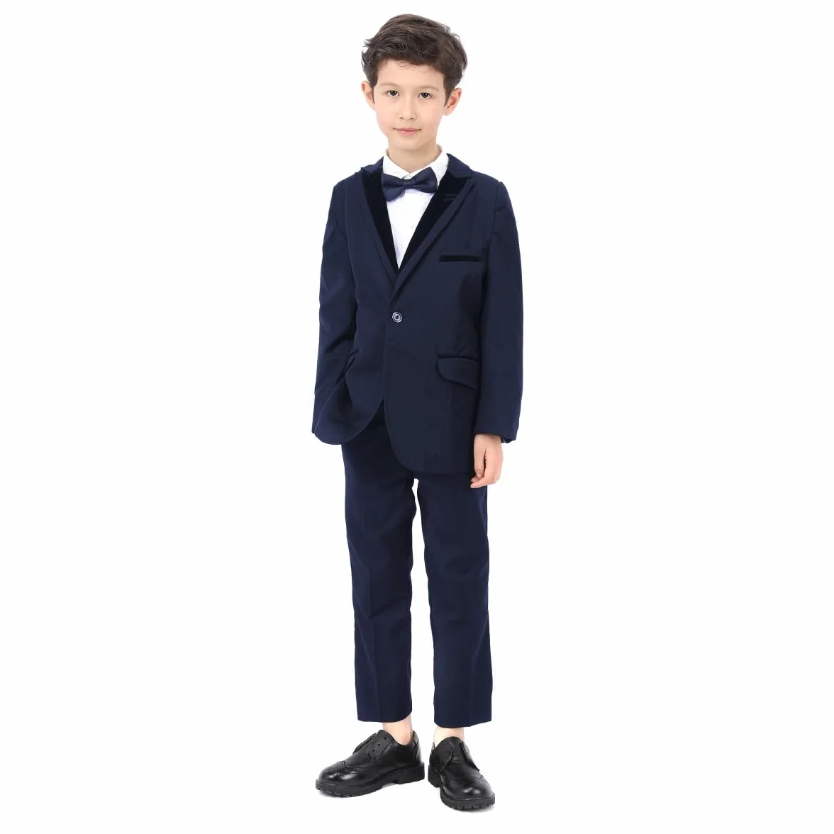 Chłopięcy kostium 3 częściowy klasyczny slim fit ślubny studniówkę Tuxedo kurtka spodnie i kamizelka
