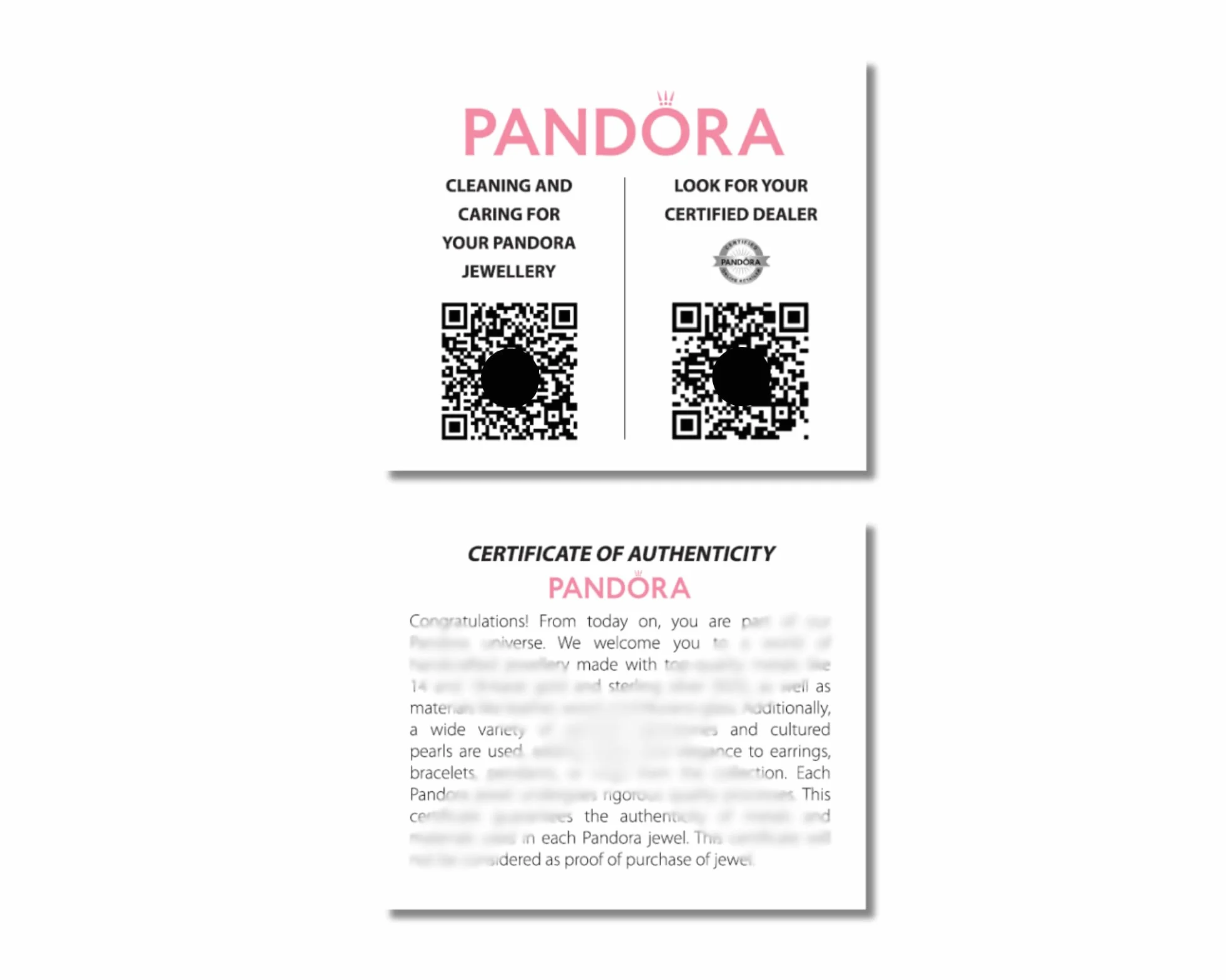 PANDORA Zestaw opakowań przyjaznych dla środowiska, biały, 1 zestaw, elegancki