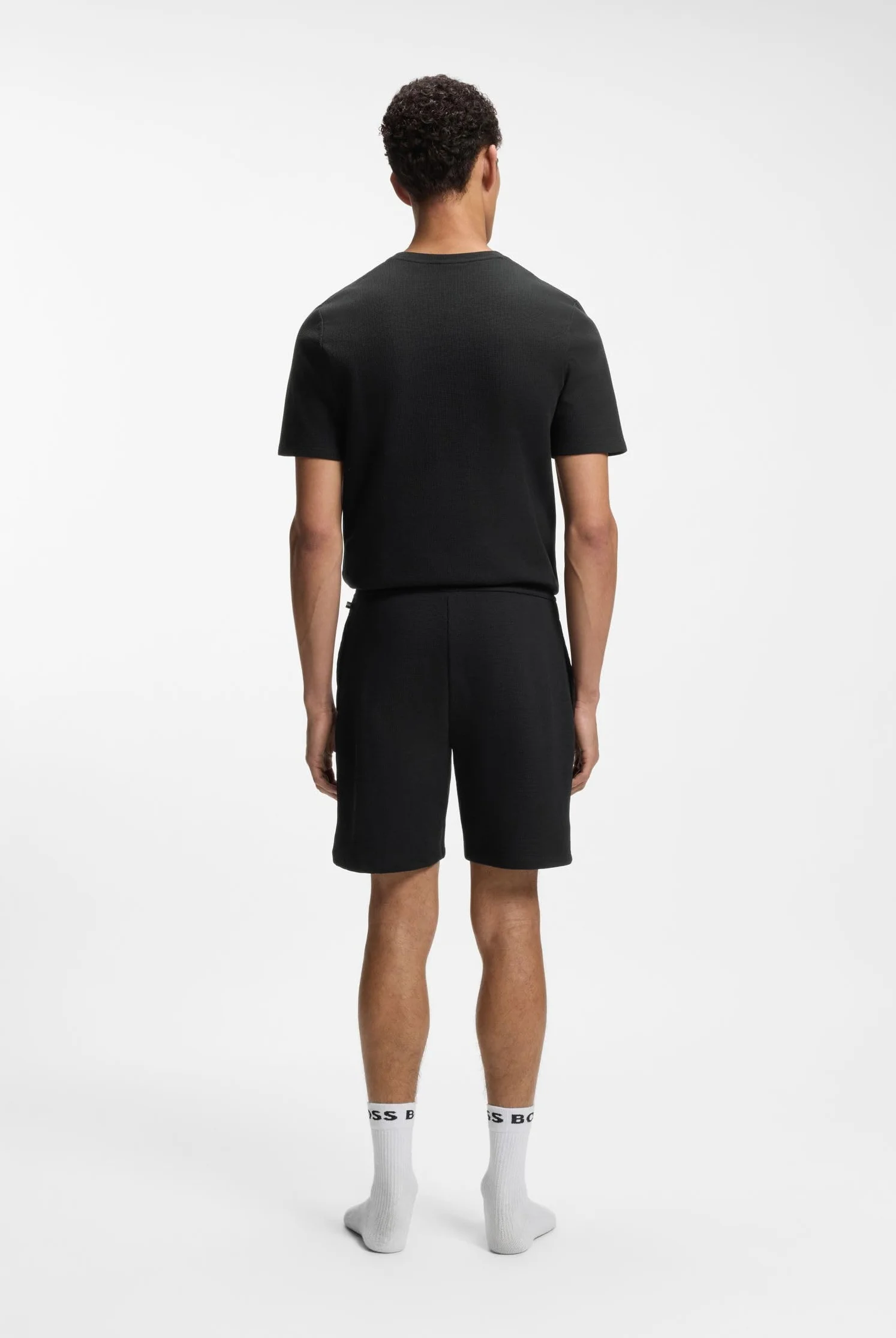 BOSS Waffle Shorts 10269584 01 - Piżama, szorty Mężczyźni