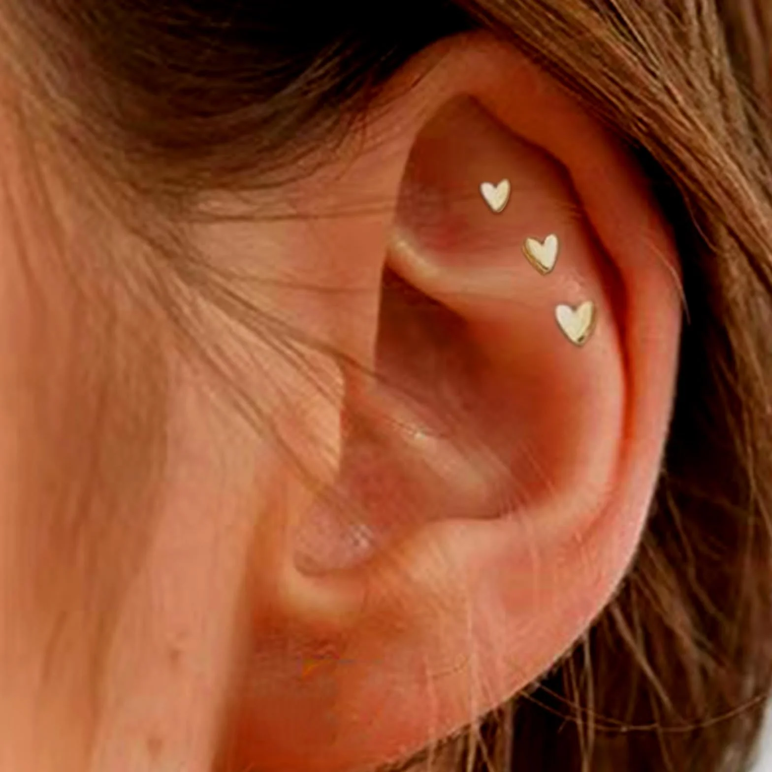G23 tytanowy tragus piercing biżuteria helix labret kolczyk do nosa wargi kolczyk do chrząstki kolczyk Medusa Monroe hipoalergiczny bez nici wciskany płaski tył srebrny złoty CZ 16g 6mm 8mm
