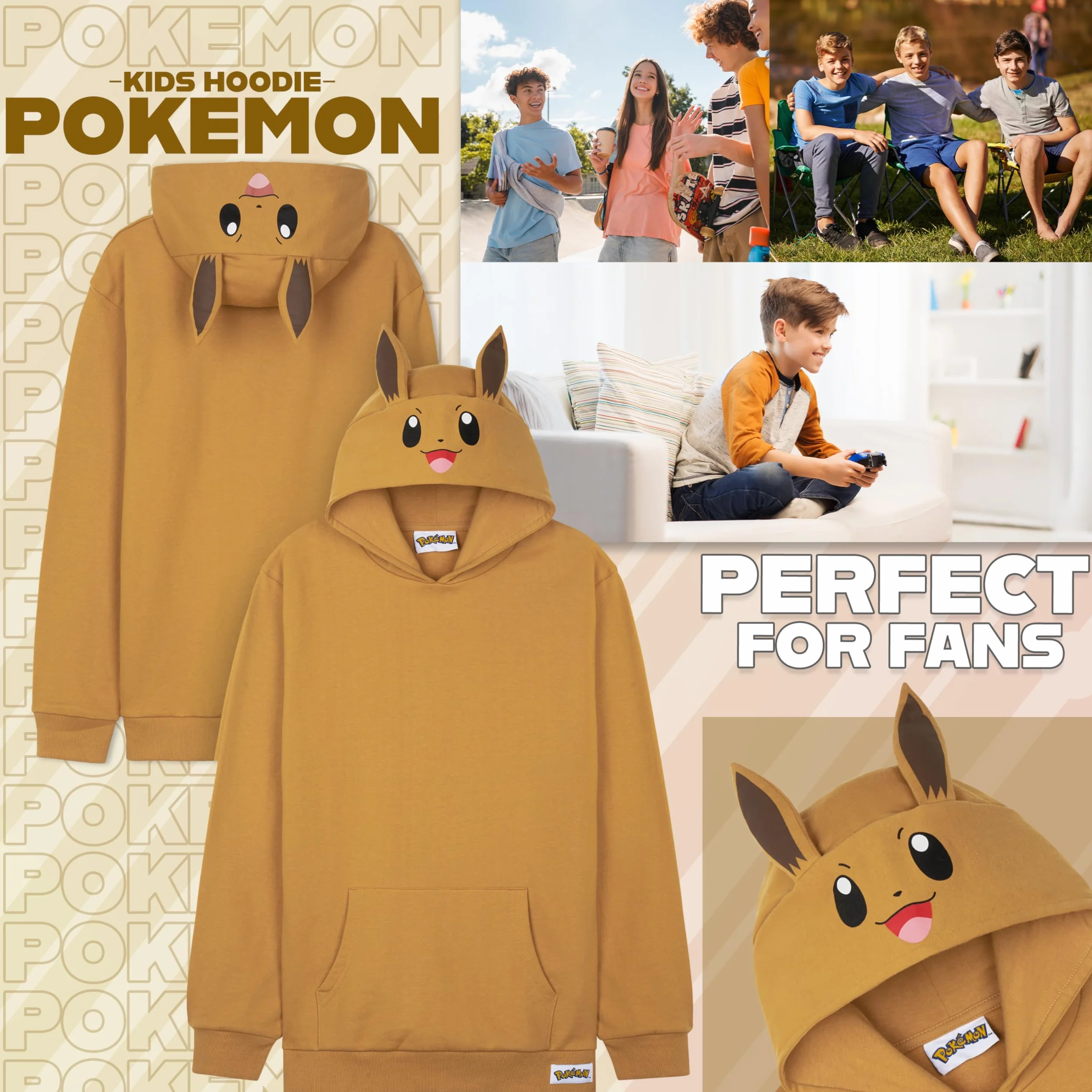 Bluza z kapturem Pokemon dla chłopców i dzieci, dla młodzieży