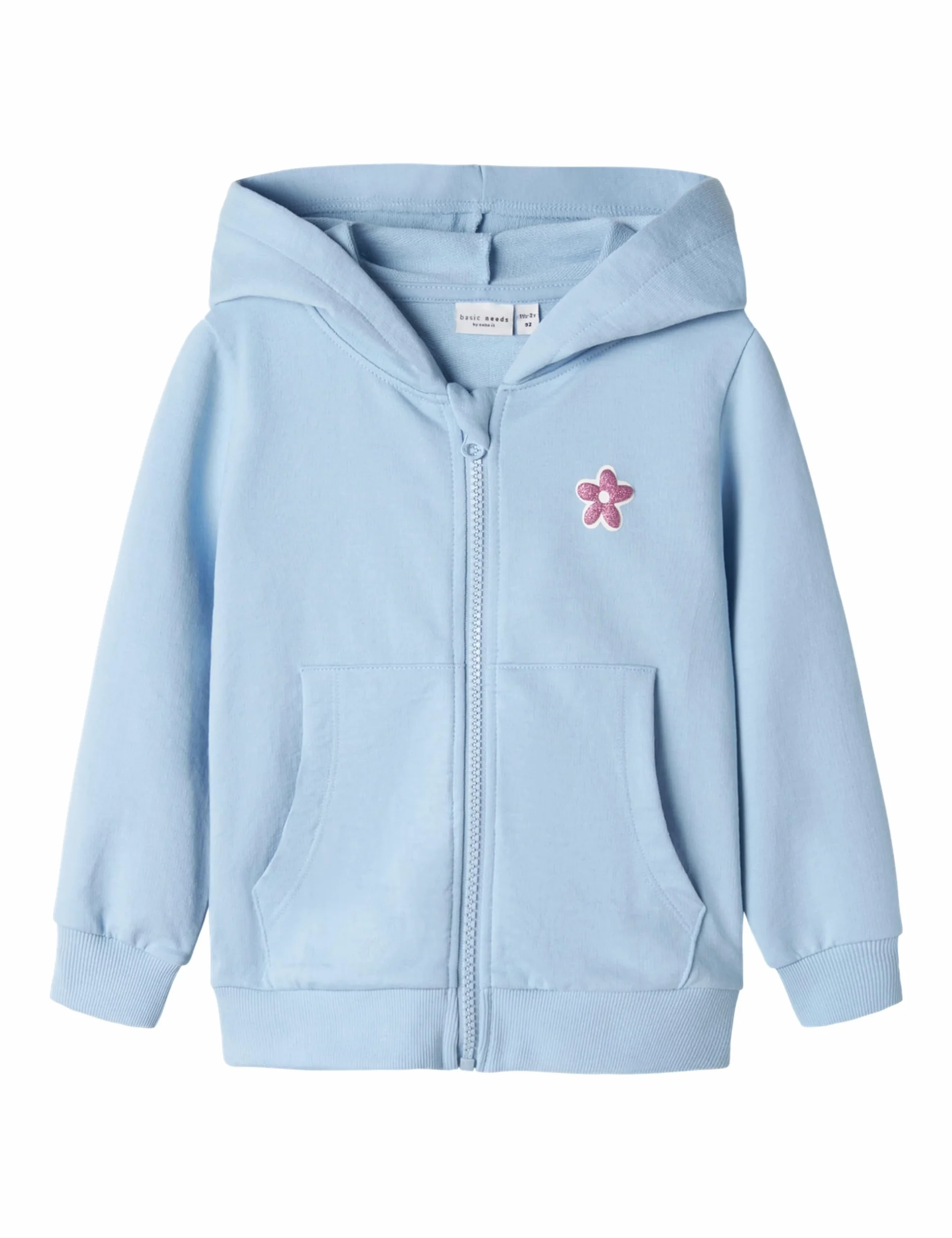 NAME IT Bluza sportowa Dziewczynki Nmfvalonny Ls Swe Card Wh Unb
