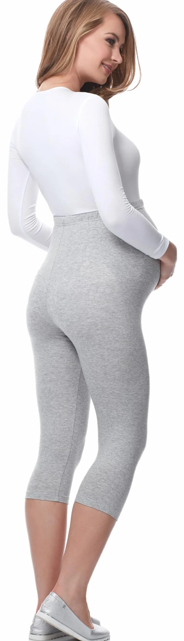 Be Mammy 3/4 Legginsy Ciążowe z Wiskozy BE-03