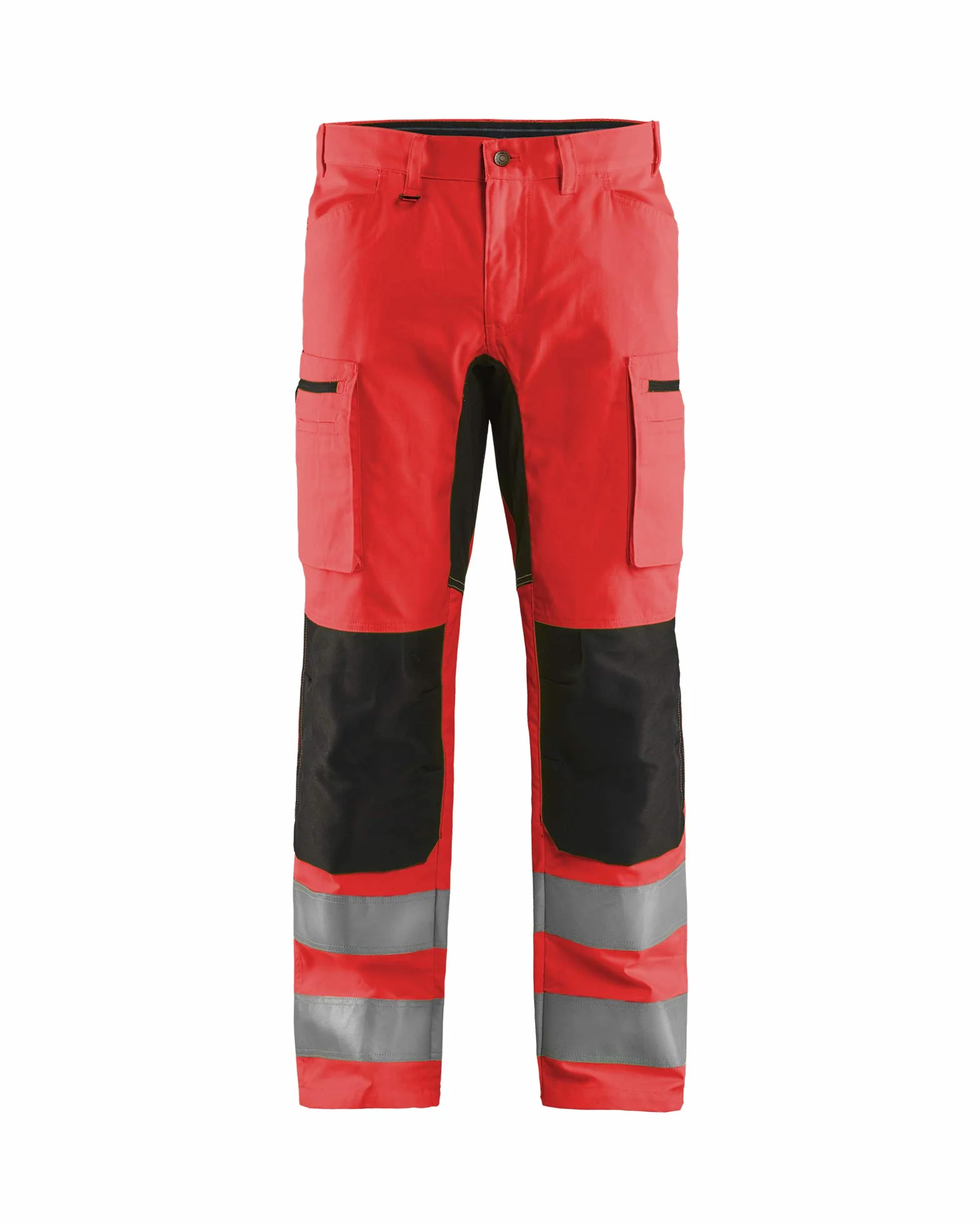 Blaklader 158518115599D96 spodnie robocze ze stretchem, High Vis, czerwony/czarny, rozmiar D96