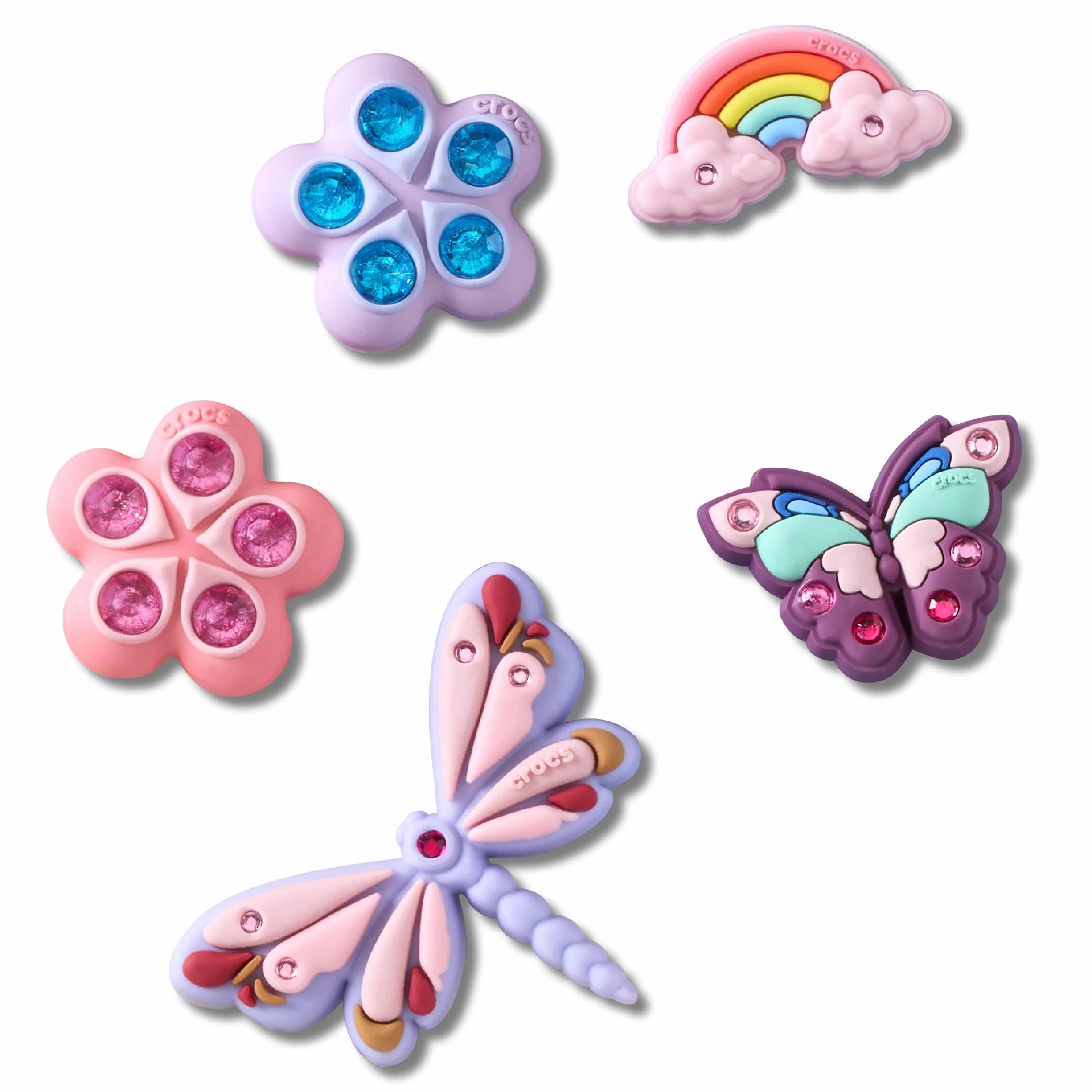 Crocs Unisex Magical Garden Bug 5 sztuk zawieszek do butów, wielokolorowe, jeden rozmiar, wielobarwny, Rozmiar Uniwersalny