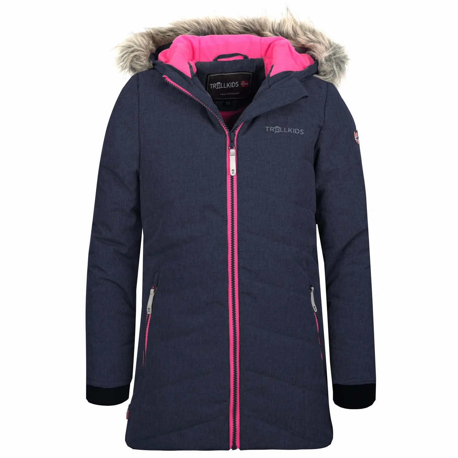 Trollkids Kurtka Lifjell dla Dziewcząt, navy/pink, 128