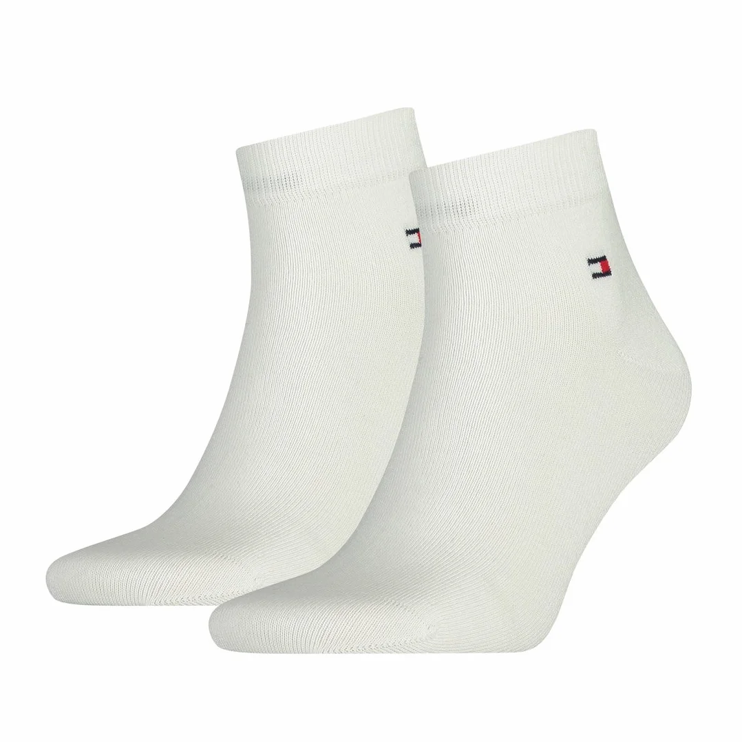 Tommy Hilfiger 2 pary męskich skarpet Quarter rozm. 39-46 Business Sneaker skarpety, 300 – biały, 39-42 EU
