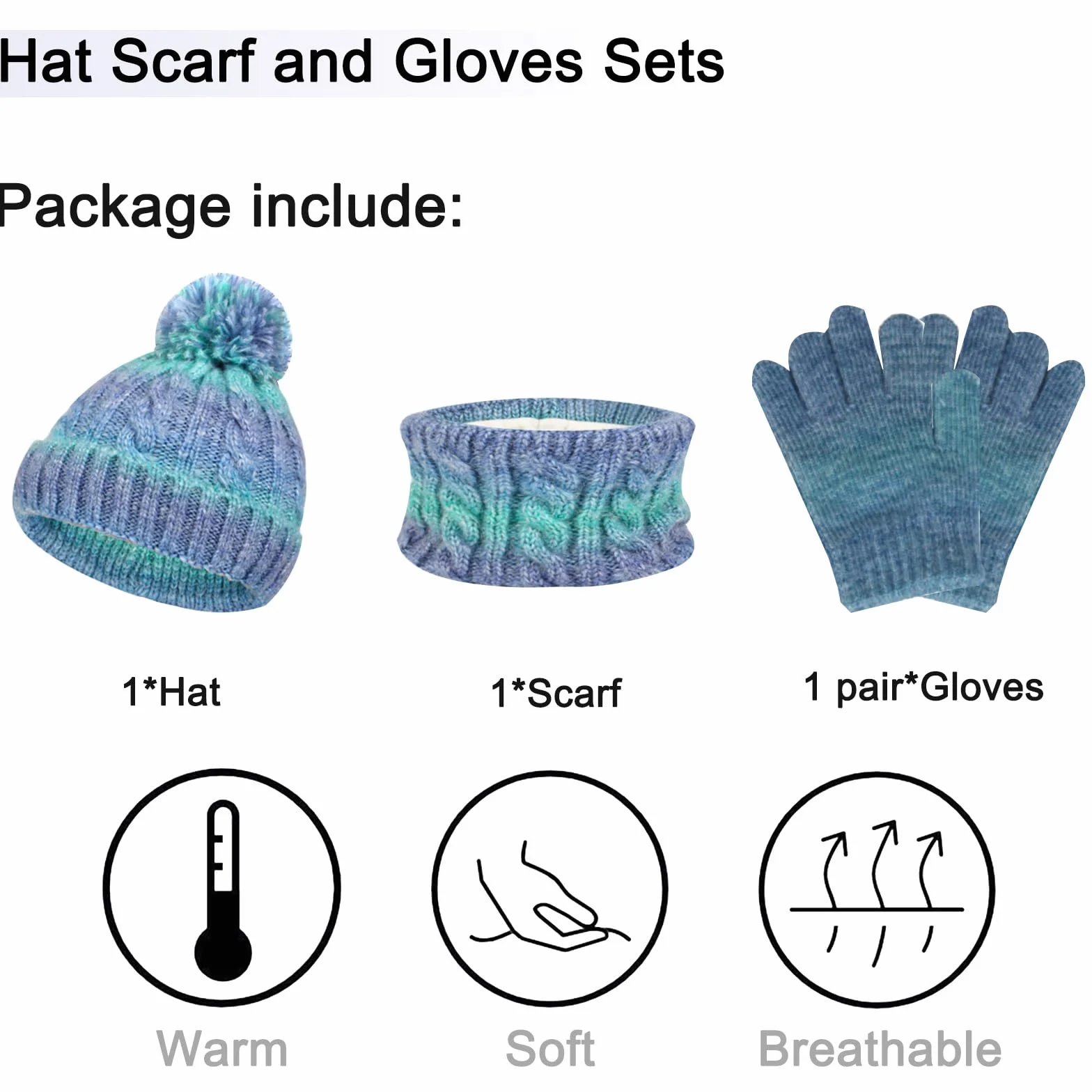 Baynetin Czapka z dzianiny dla dzieci zima szalik rękawiczki czapka z dzianiny z pompompomem chłopcy czapka szalik czapka beanie ocieplacz na szyję dla chłopca dziewczynki 2-8 lat