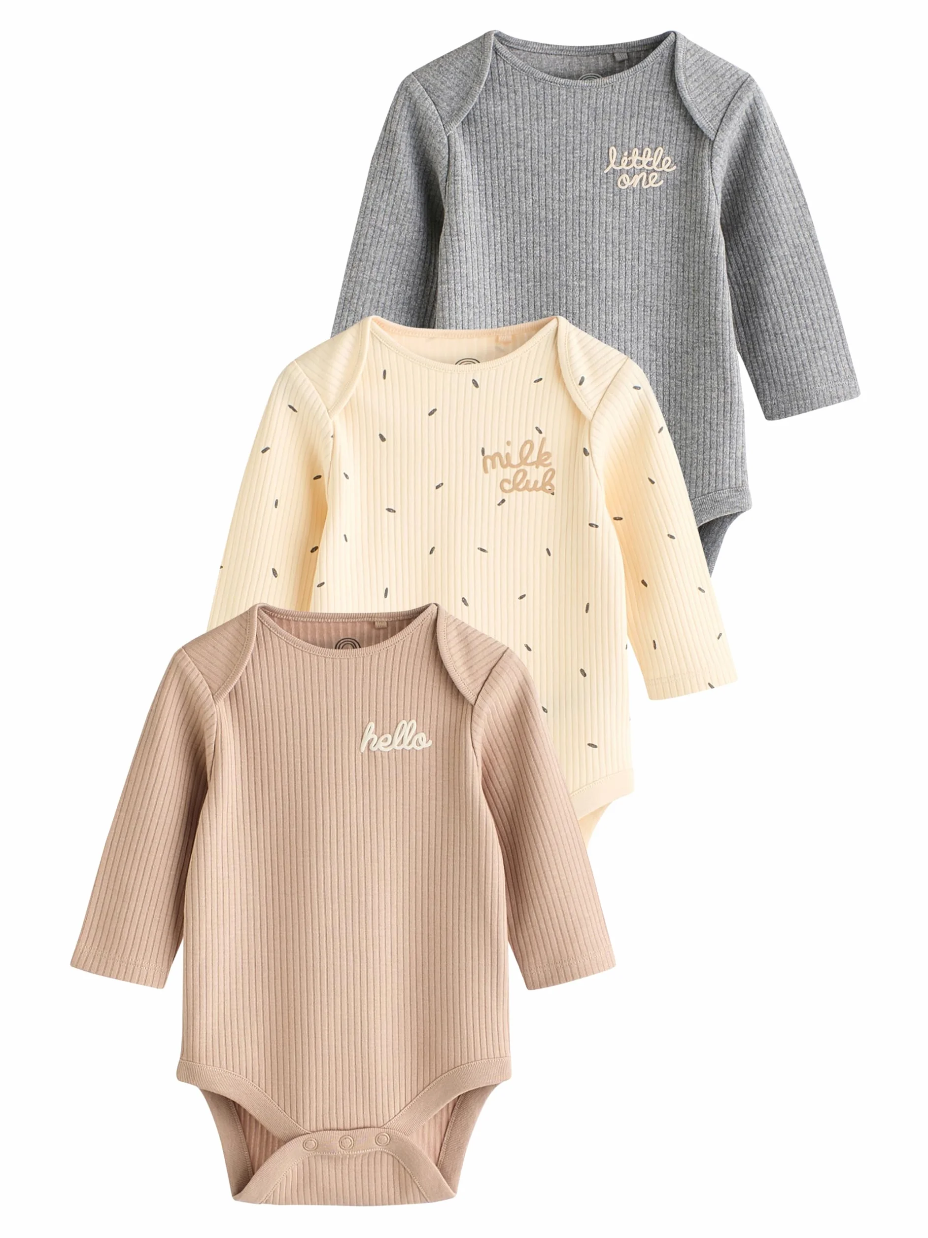 NEXT Noworodki unisex Trzy pary niemowlęcych body