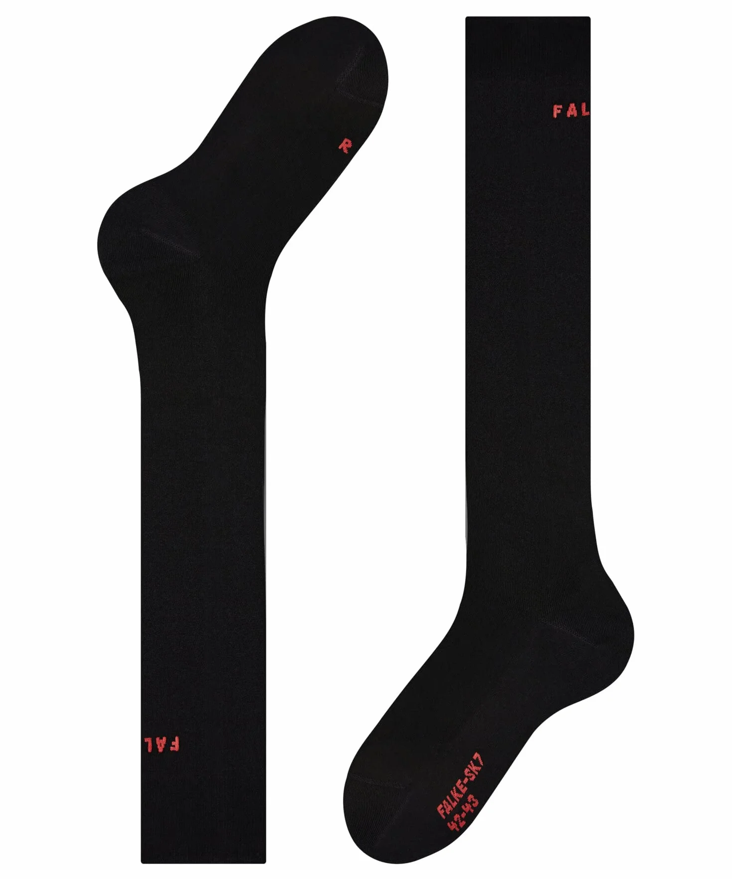 FALKE Kobiety Skarpety narciarskie SK7 W KH Cienki, Termoaktywny, Oddychający i Szybkoschnący ciepłe supercienkie 1 Para, Czarny (Black 3000), 35-36
