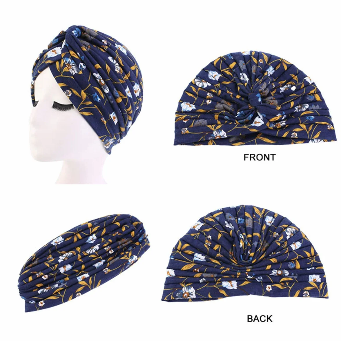 Luminary Einfarbiges Kopftuch für Frauen, Turban, Kopfbedeckung, Chemo-Beanie-Schal, Kopfbedeckung für Krebs, Chemo, Haarausfall, 15, Rozmiar uniwersalny