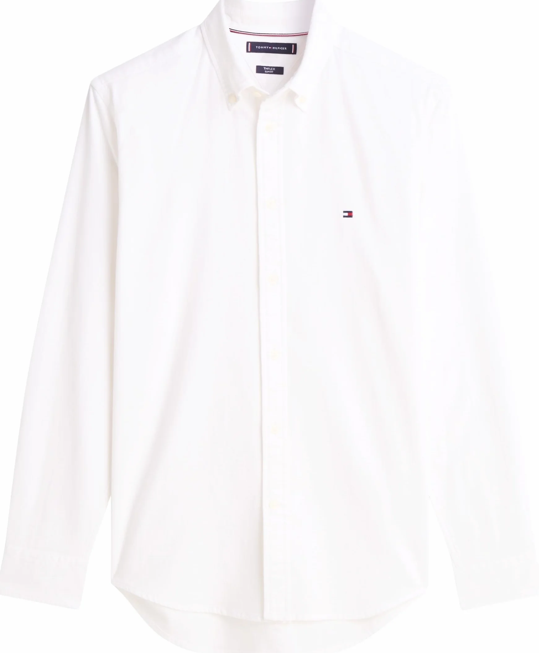 Tommy Hilfiger Męska koszula Flex Dobby SF MW0MW41684 L/S, biała, XL, Biały (biały), XL