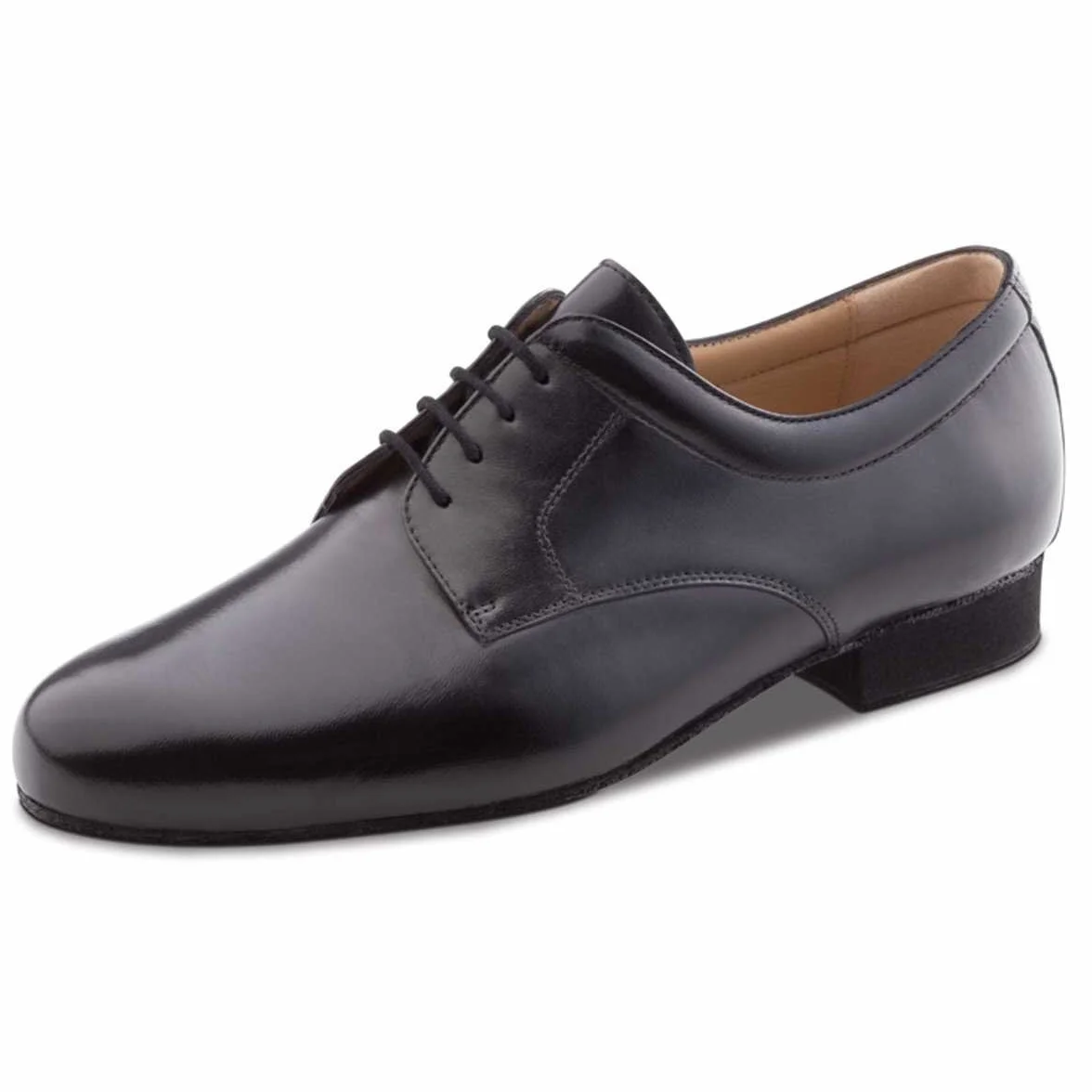 Werner Kern Męskie buty do tańca Capri 28050 - skóra czarna - szerokie - standardowy obcas 2 cm - Made in Italy