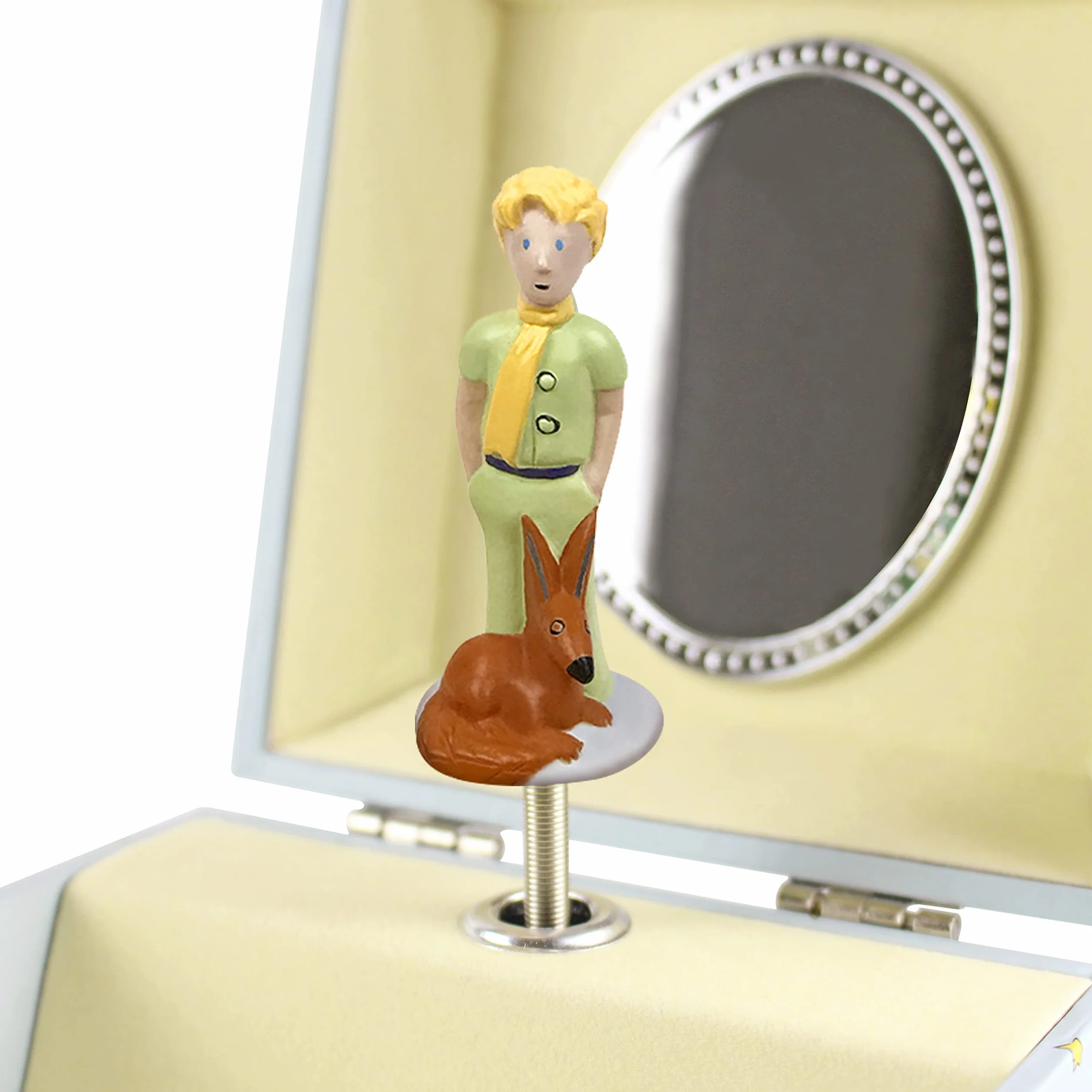 Trousselier - Le Petit Prince Saint Exupéry - Pudełko ze skarbami i biżuterią muzyczną - Idealny prezent dla dzieci - fosforyzujący świeci w nocy Piękny Dunaj Straussa