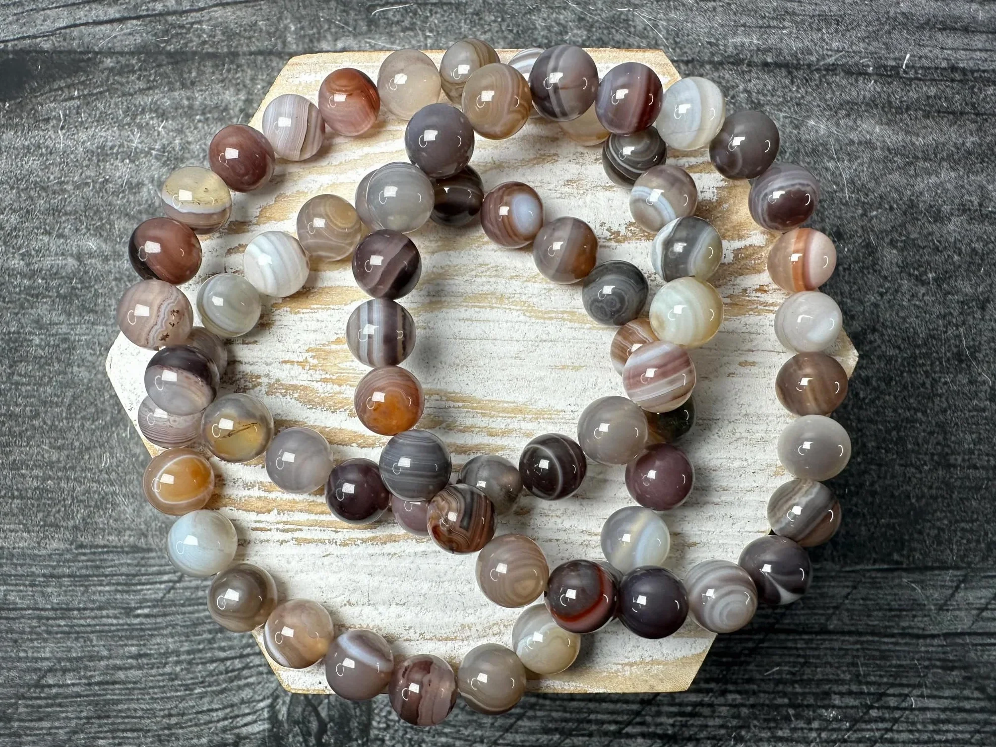 Bransoletka z 100% Autentycznych Kamieni Naturalnych - Elastyczna Bransoletka z Koralikami o Średnicy 6mm lub 8mm - Rozmiar 18,5cm | W Zestawie Pudełko na Biżut
