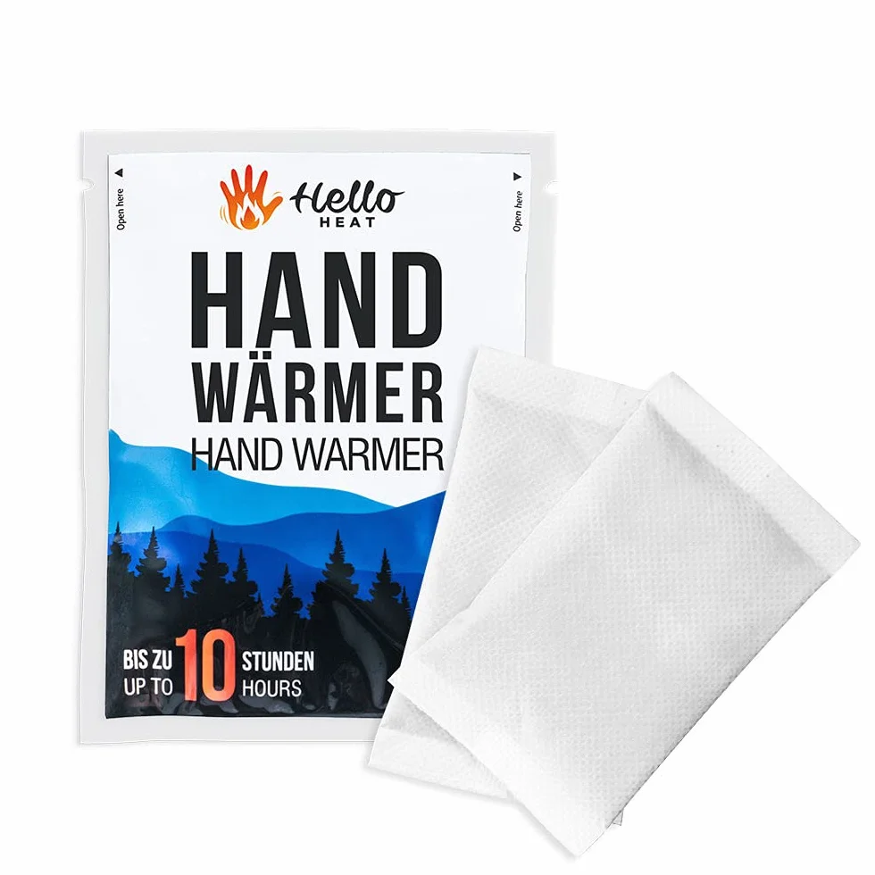 HELLO HEAT - Ogrzewacz do dłoni, 10, 20 lub 40 par, podkładki termiczne zapewniają 8 godzin ciepła, natychmiast aktywowane ogrzewacze do kieszeni, Heatpad – do kieszeni kurtki, kieszeni spodni i jako