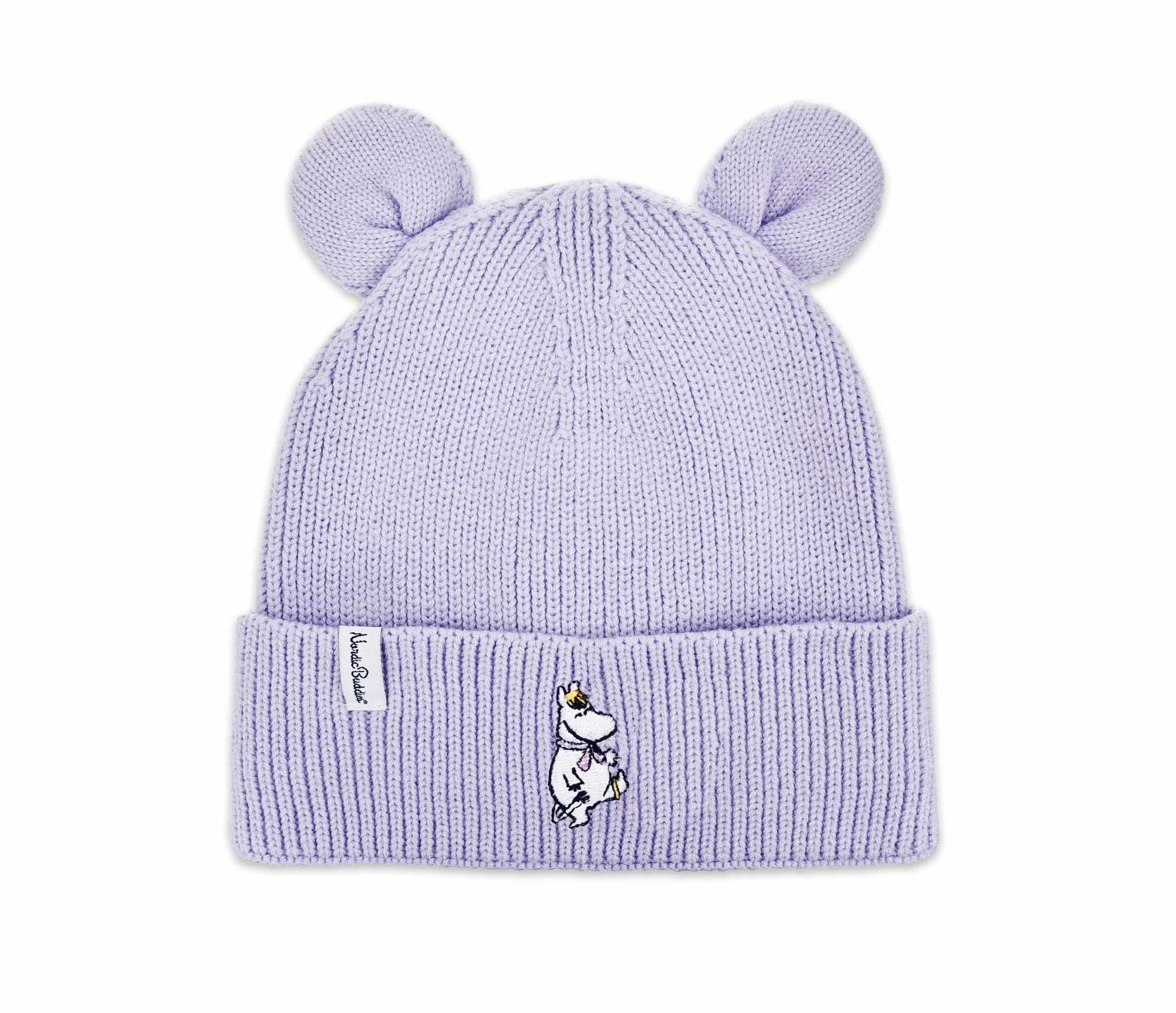 Nordicbuddies Snorkmaiden Kids Moomin Winter Beanie with Ears, Czapka z daszkiem, Czapka z daszkiem, Czerwony