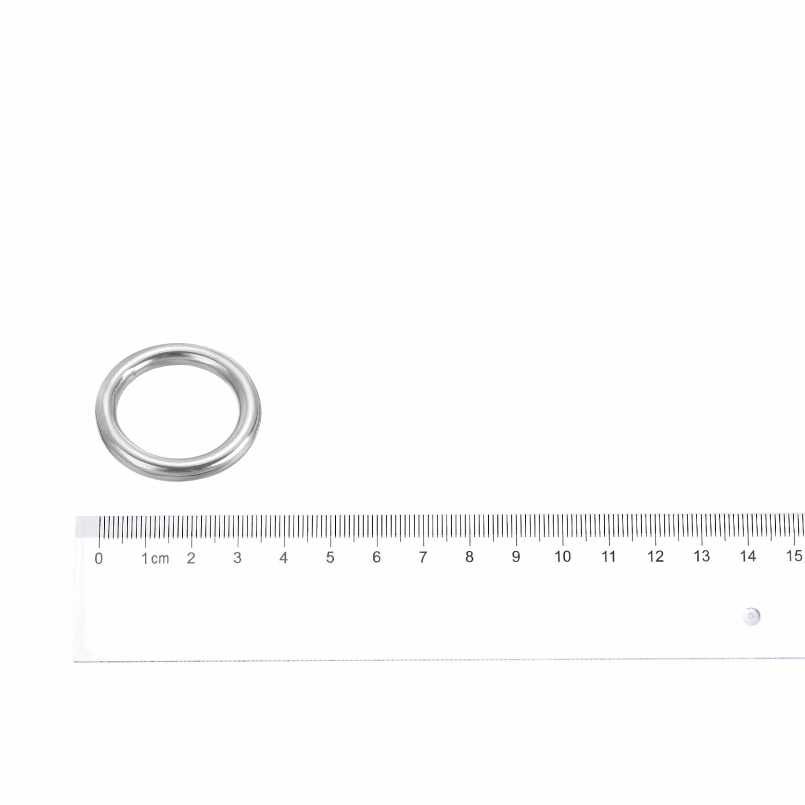 QUARKZMAN 304 Pierścień ze stali nierdzewnej O, 10 sztuk 35 mm (1,38") o średnicy zewnętrznej, grubość 5 mm, uniwersalny spawany okrągły pierścień do metalowych akcesoriów bagażowych., Srebrny odcień,