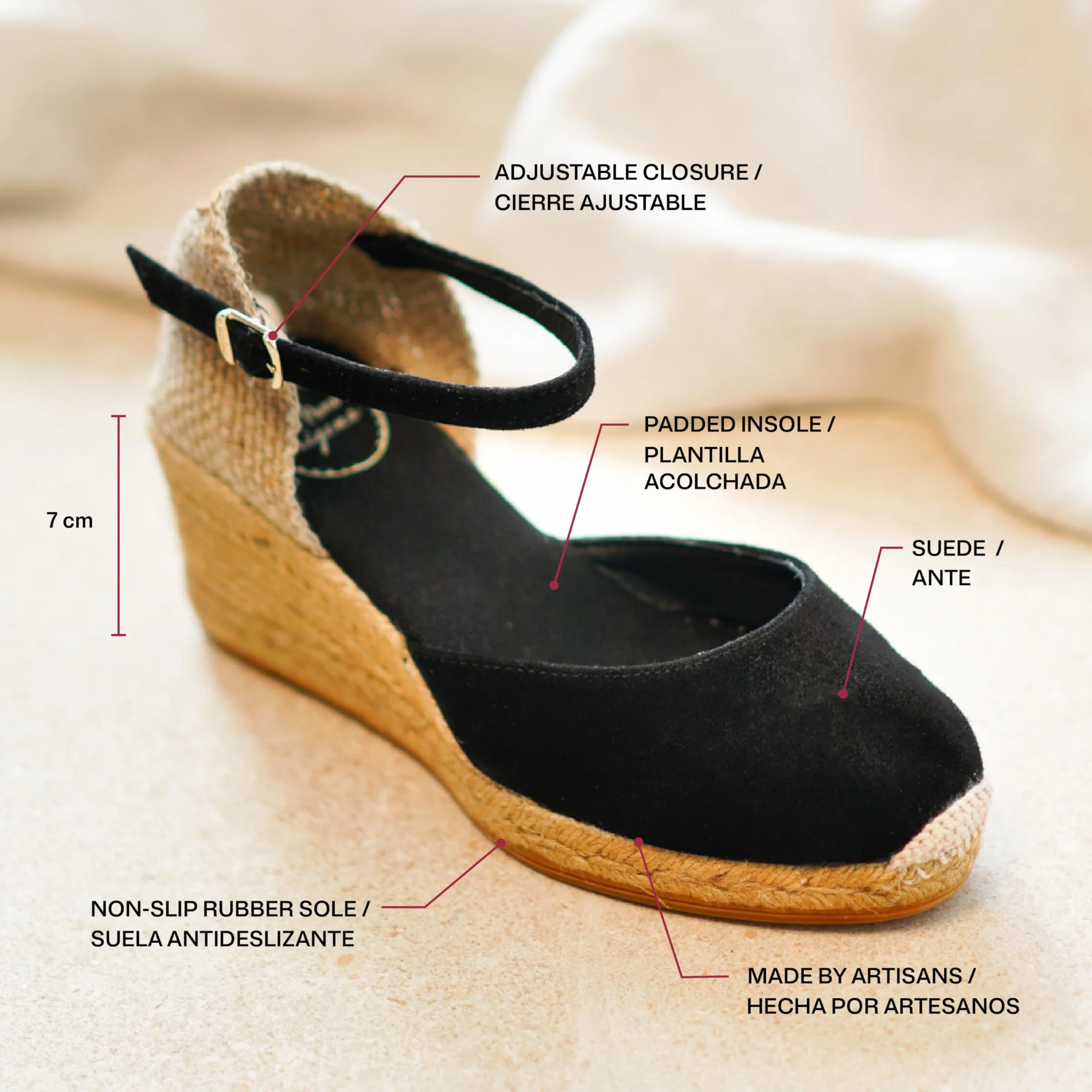 TONI PONS LLORET-5 - Wedge espadrille for women in solid tones by Toni Pons made of suede.