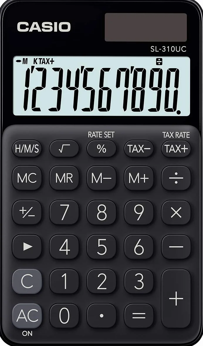 Casio SL-310UC-BK Kalkulator Naukowy, Czarny, 11.8 x 7 x 0.8 cm